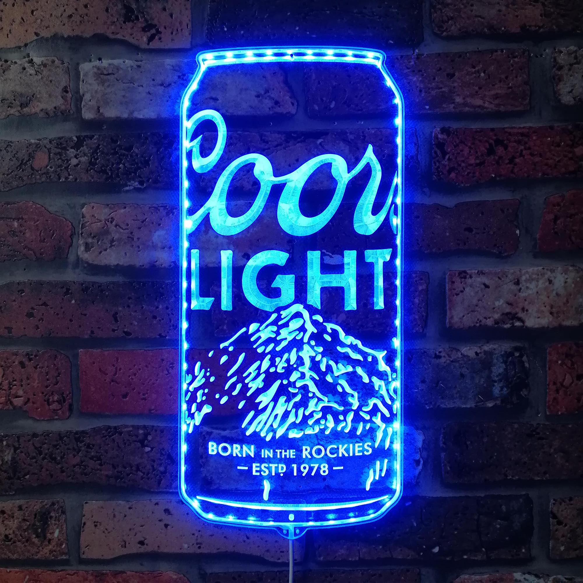 Coors Light Beer Can Dynamic RGB Edge Lit LED Sign