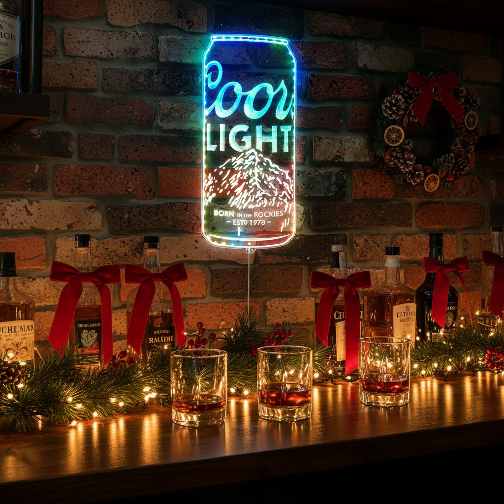 Coors Light Beer Can Neon RGB Edge Lit LED Sign