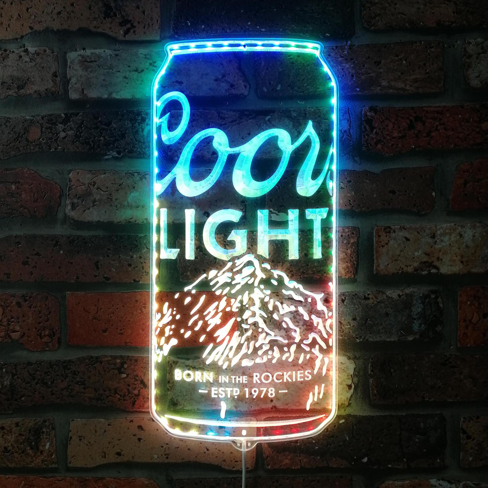 Coor Light Beer Can Dynamic RGB Edge Lit LED Sign