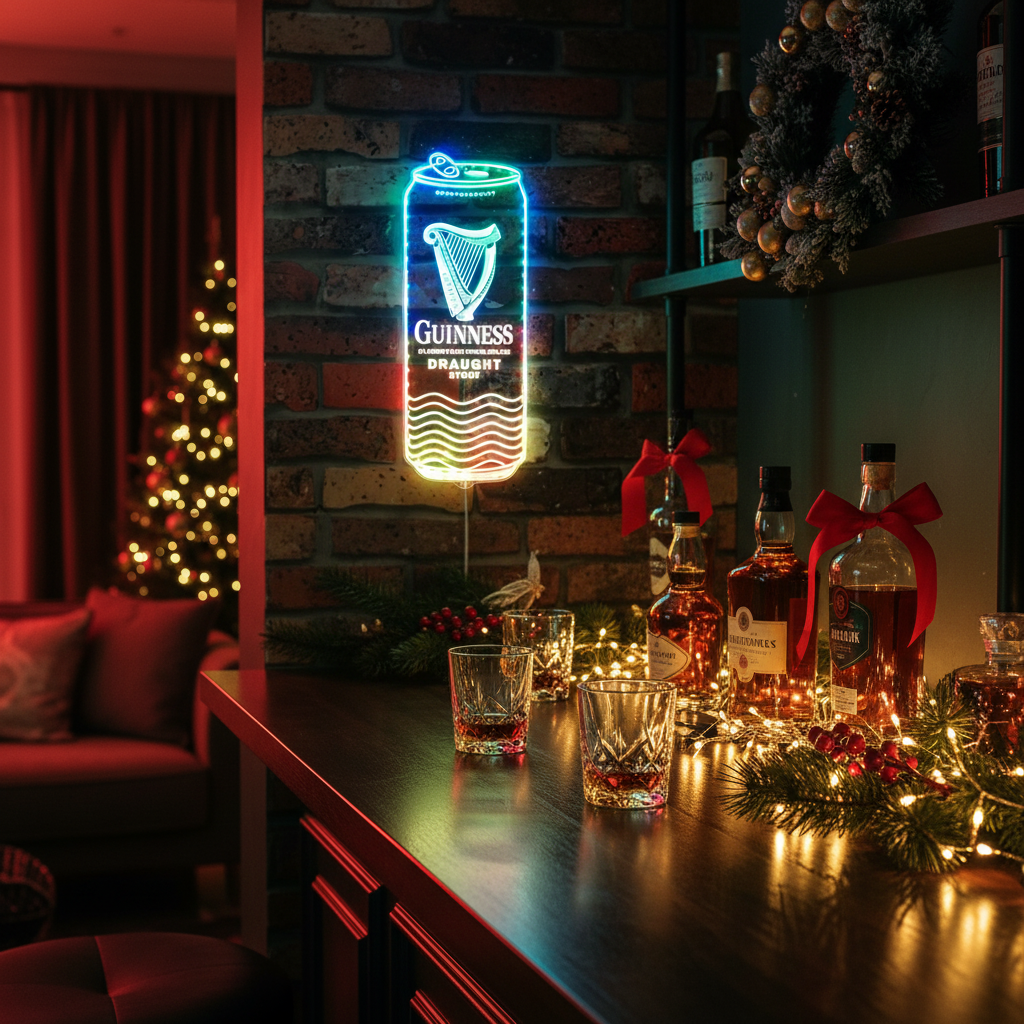 Guinness Beer Can Neon RGB Edge Lit LED Sign