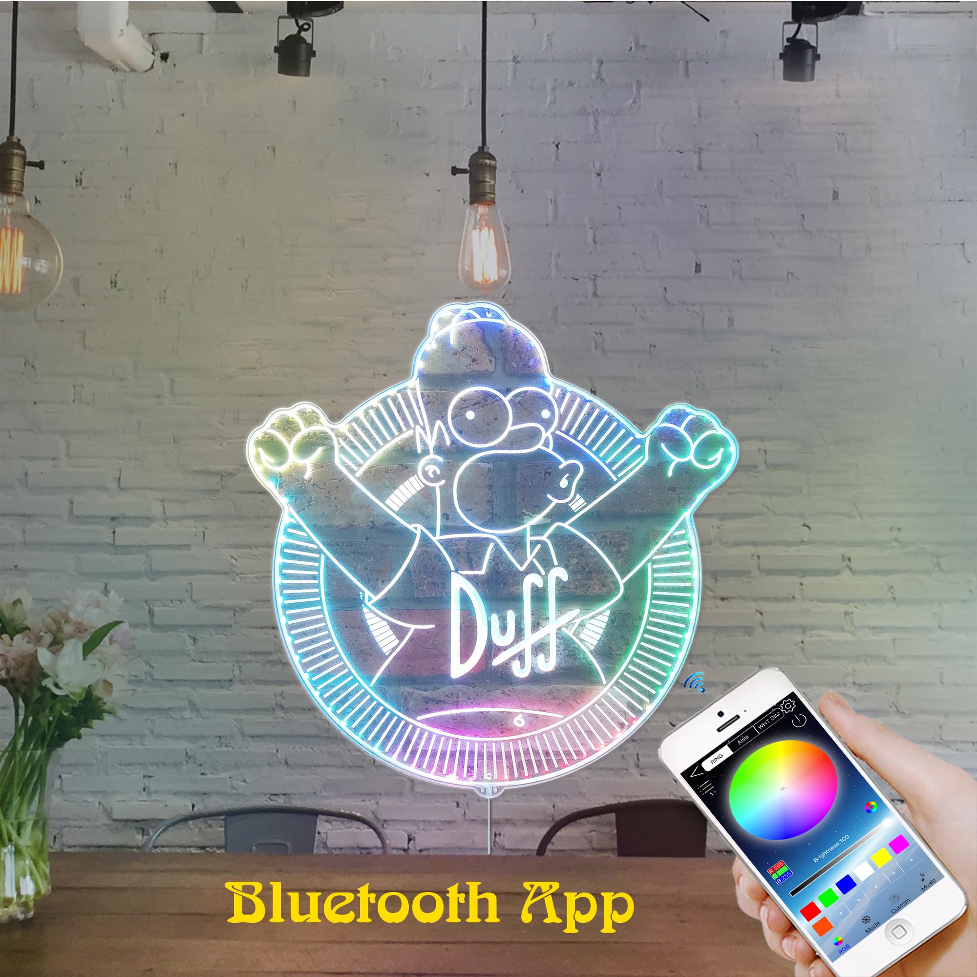 Duff Simpsons Dynamic RGB Edge Lit LED Sign