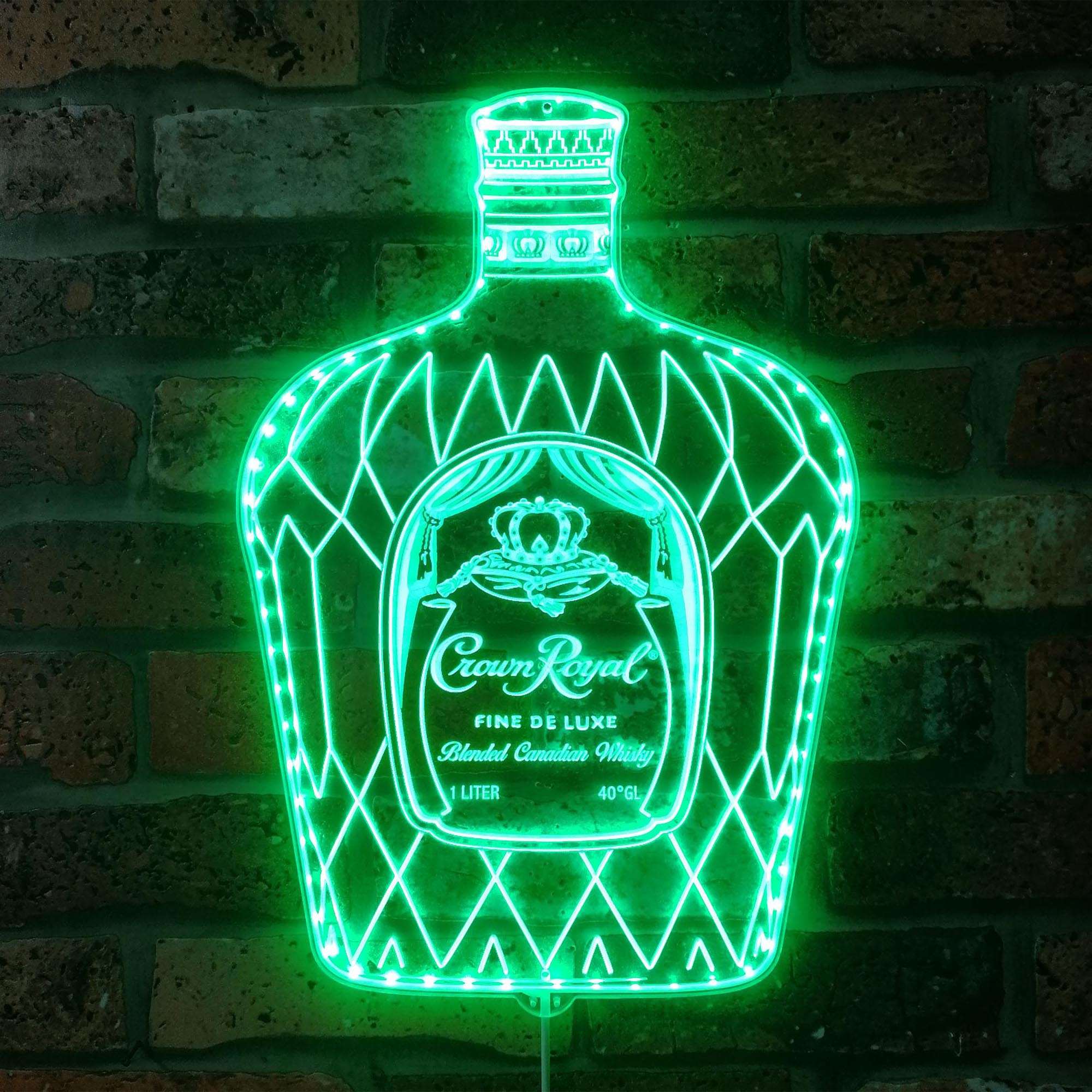 Crown Royal Bottle Dynamic RGB Edge Lit LED Sign