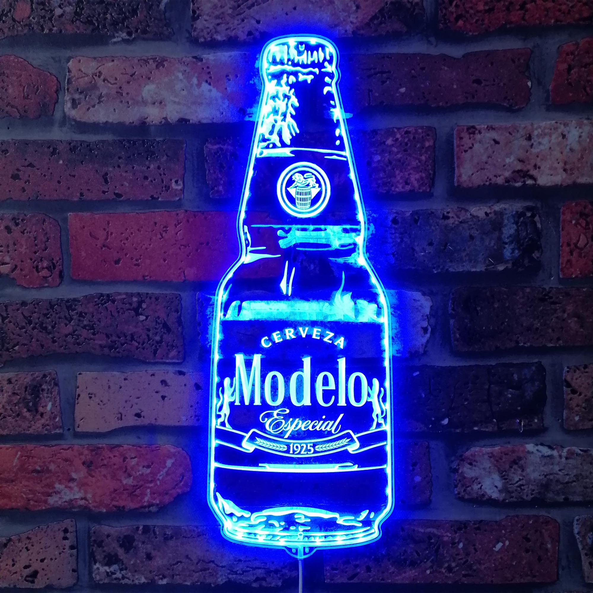 Modelo Cerveza Bottle Dynamic RGB Edge Lit LED Sign