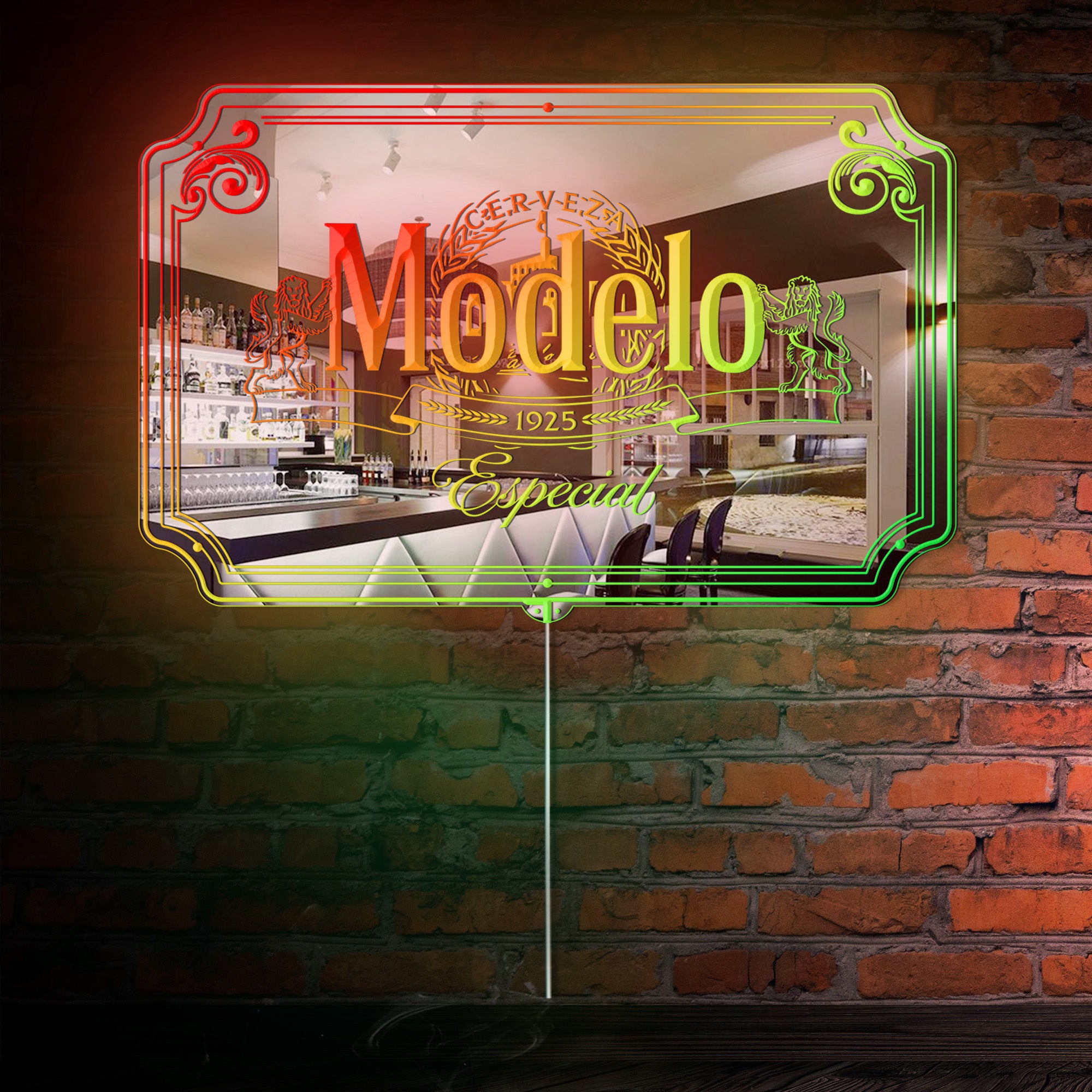 Modelo Especial RGB LED Neon Sign with Elegant Mirror Backing