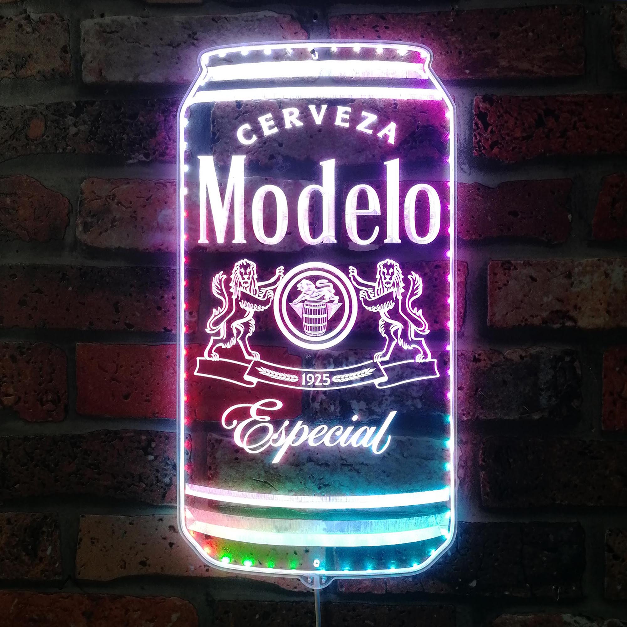 Modelo Cerveza Can Dynamic RGB Edge Lit LED Sign