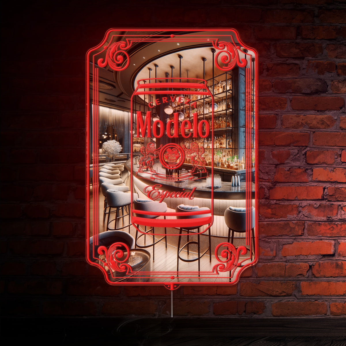 modelo especial can RGB LED Neon Sign with Elegant Mirror Backing ...