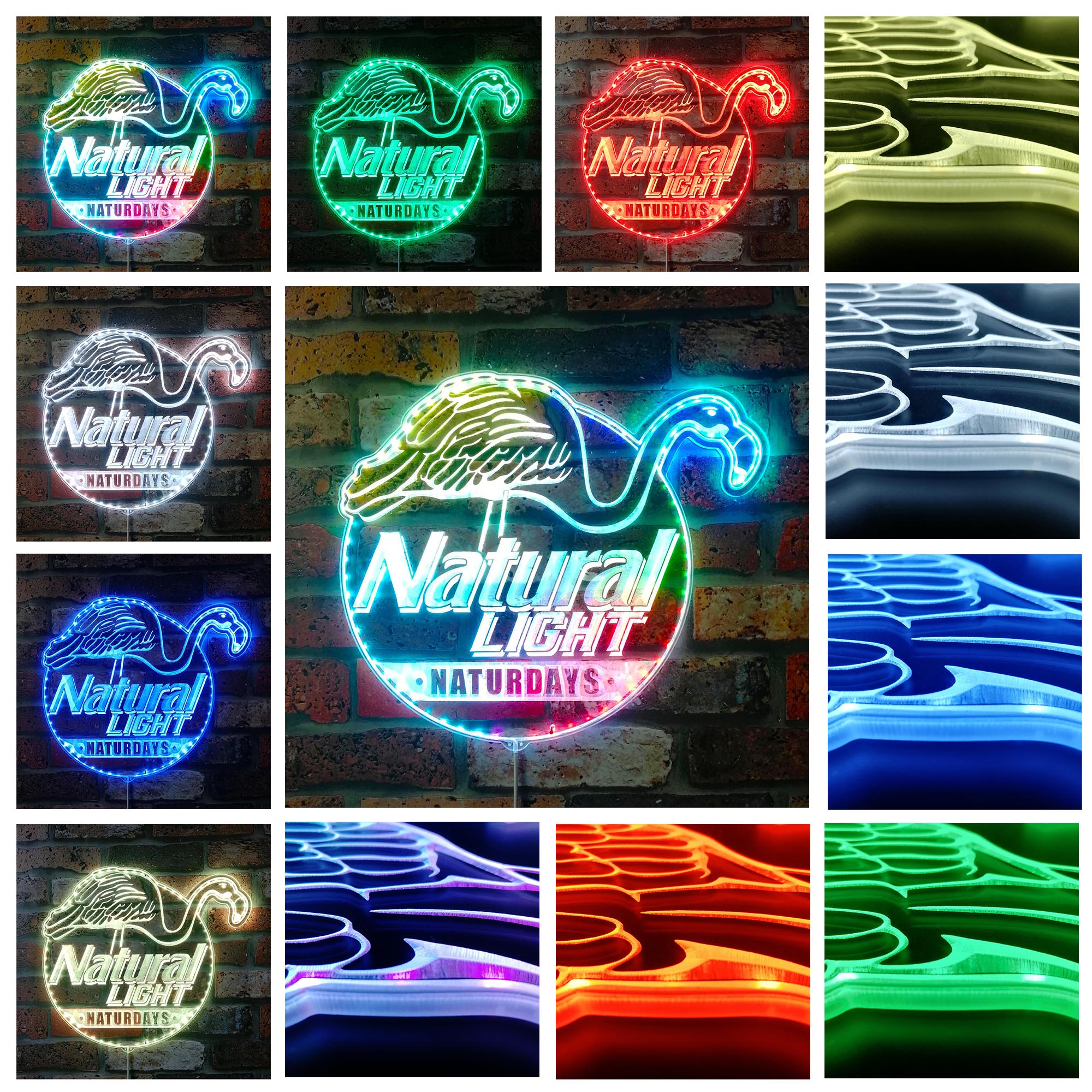 Natural Light Dynamic RGB Edge Lit LED Sign