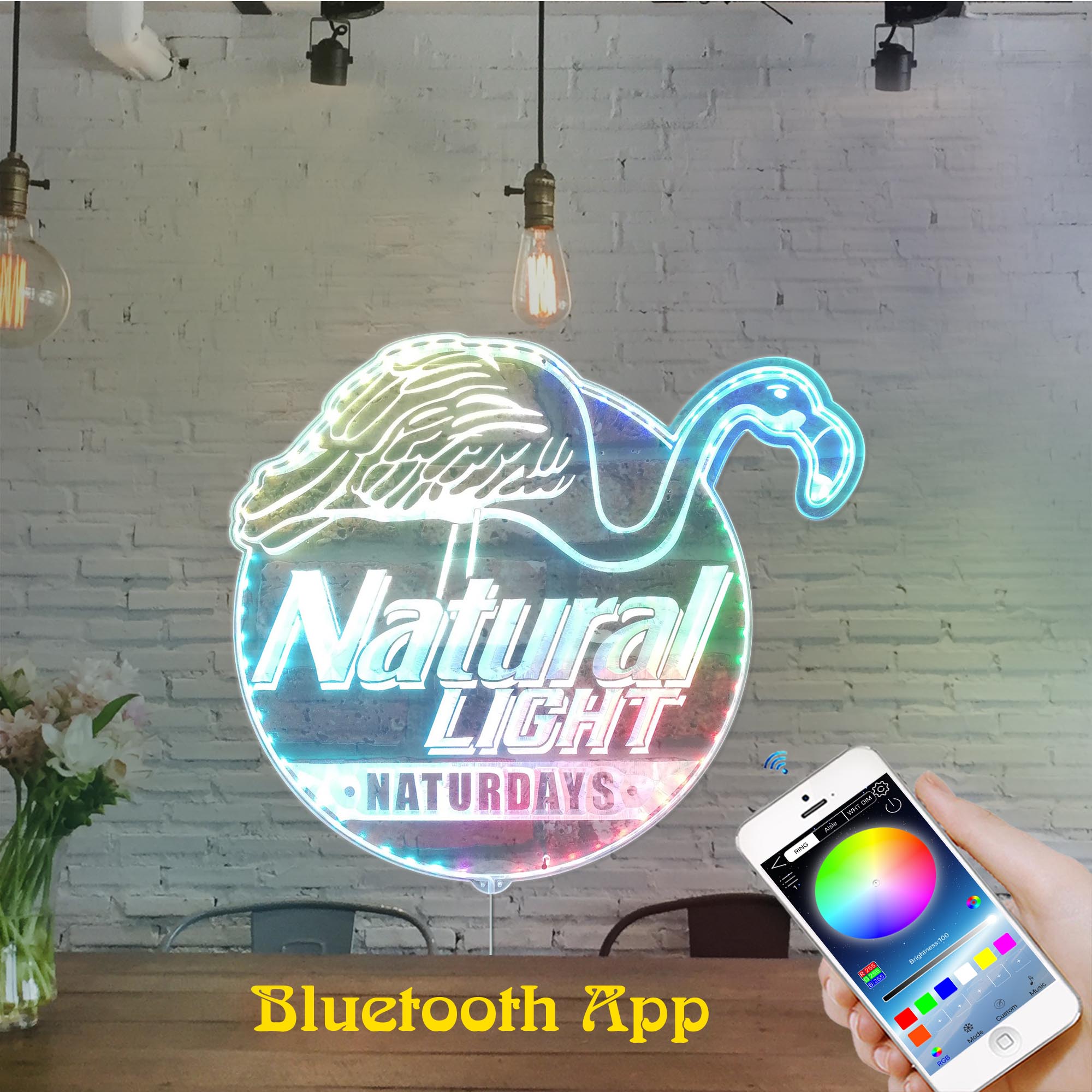 Natural Light Dynamic RGB Edge Lit LED Sign