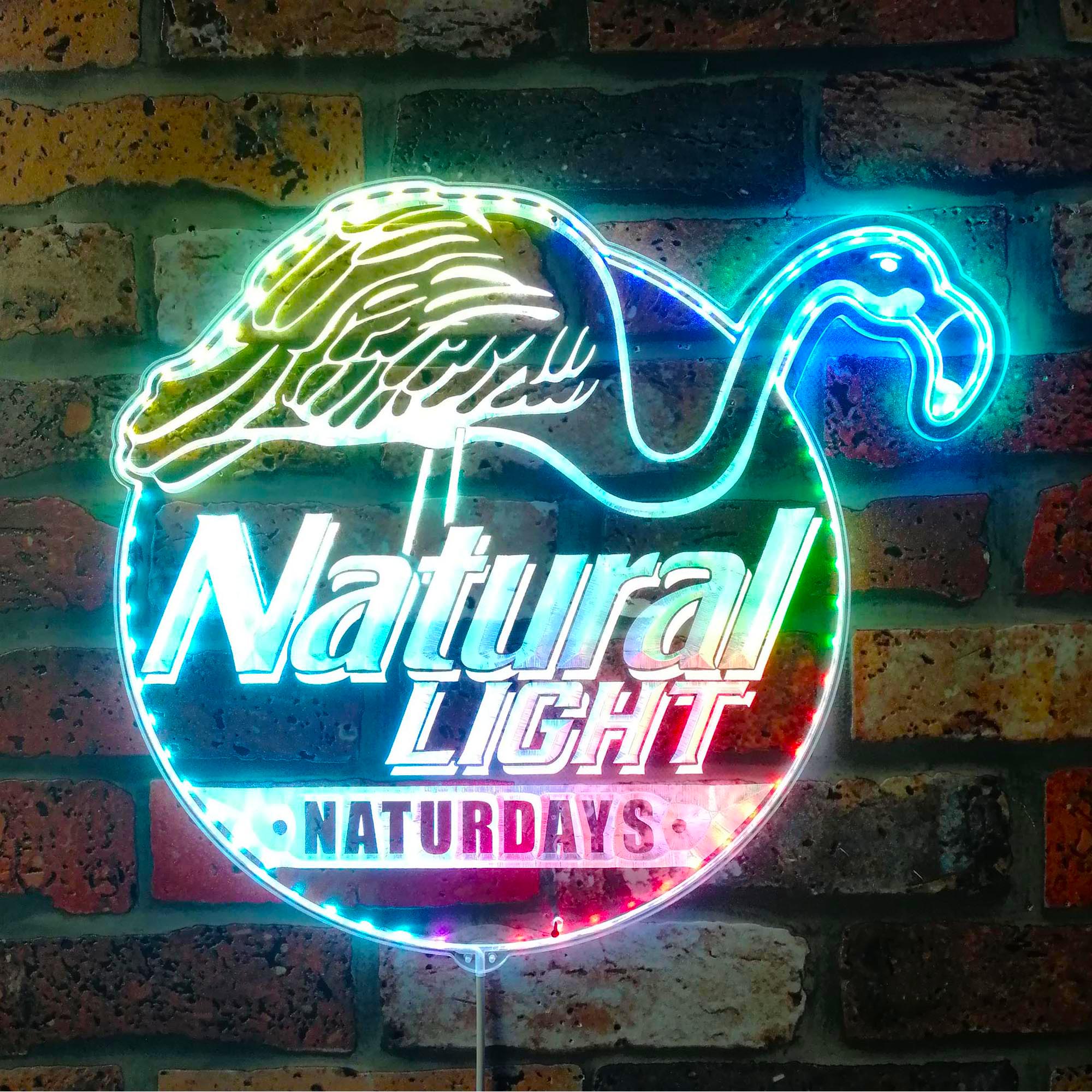 Natural Light Dynamic RGB Edge Lit LED Sign