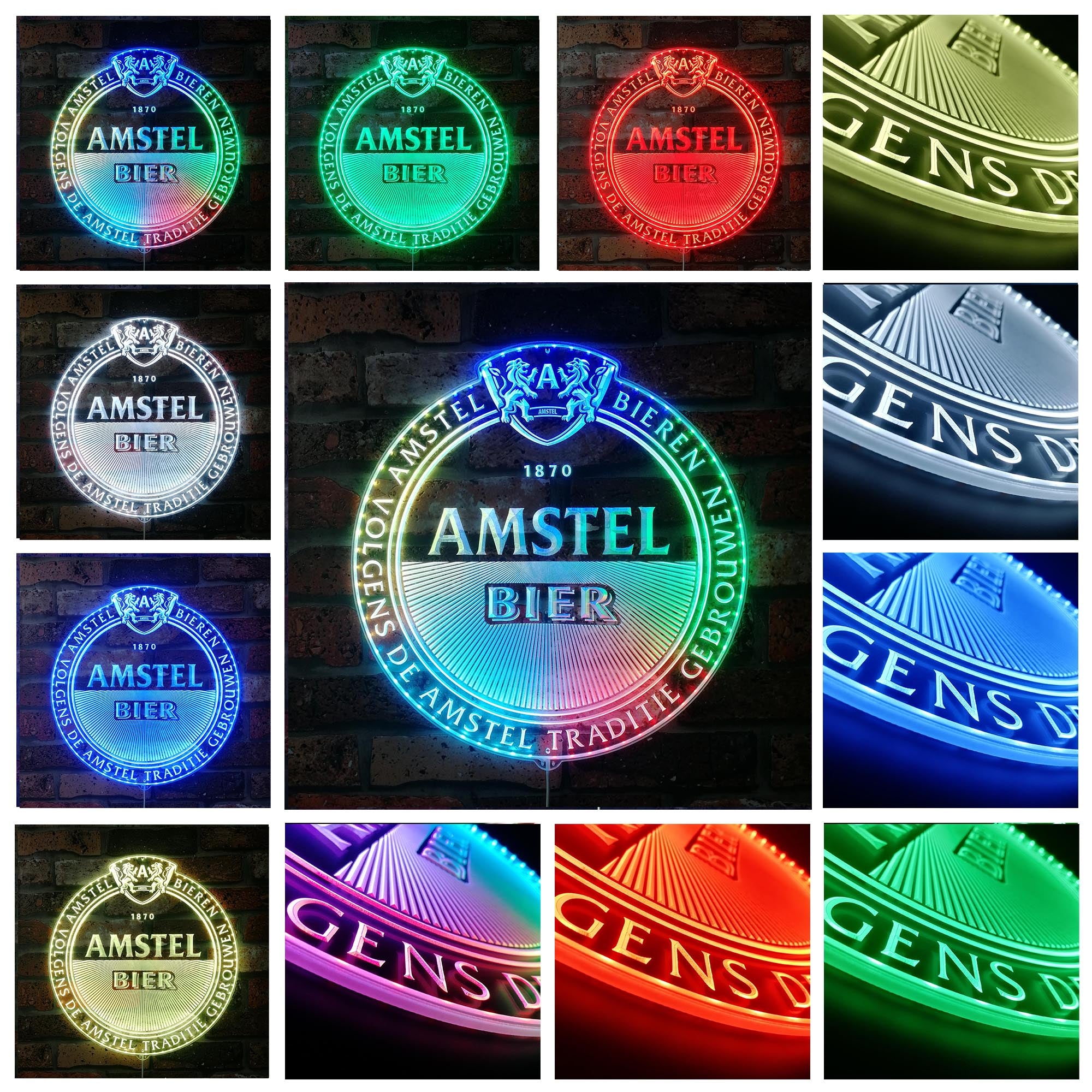 Amstel Bier Dynamic RGB Edge Lit LED Sign