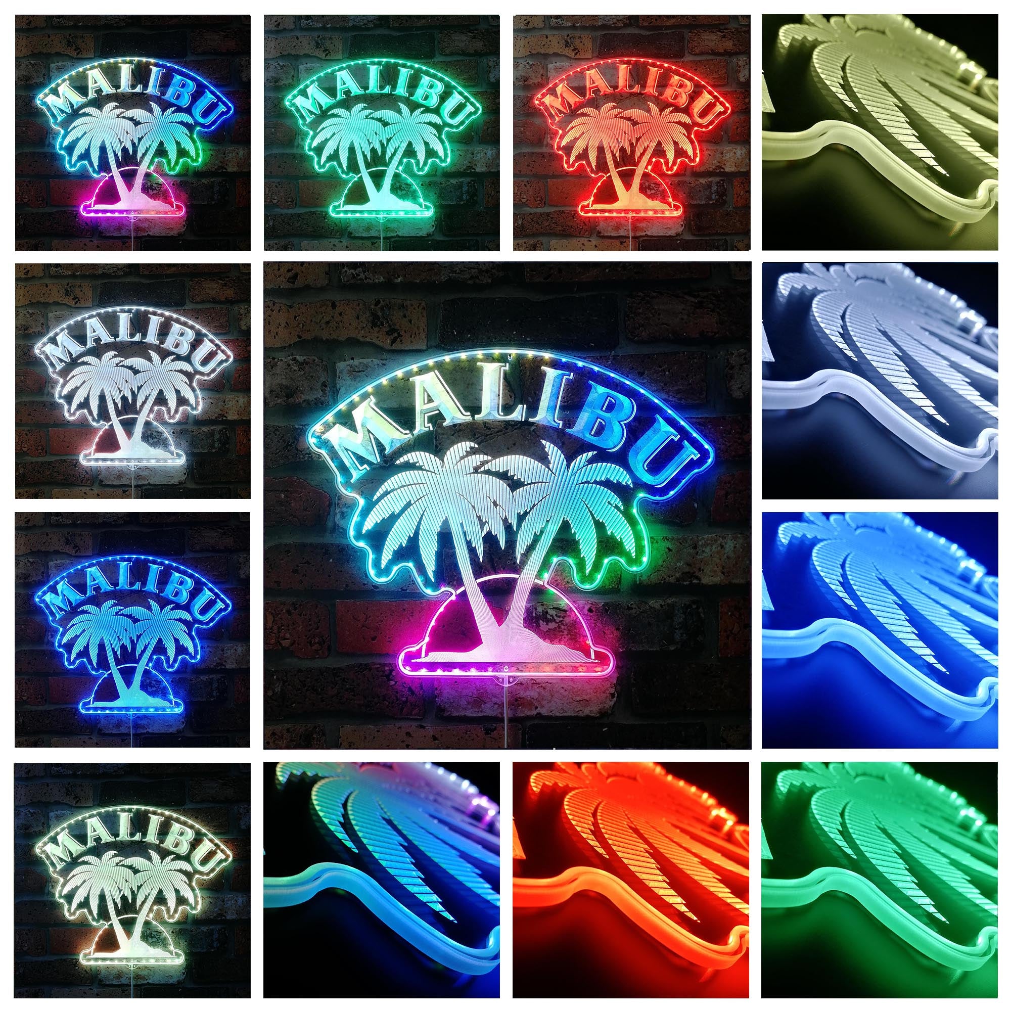 Malibu Dynamic RGB Edge Lit LED Sign