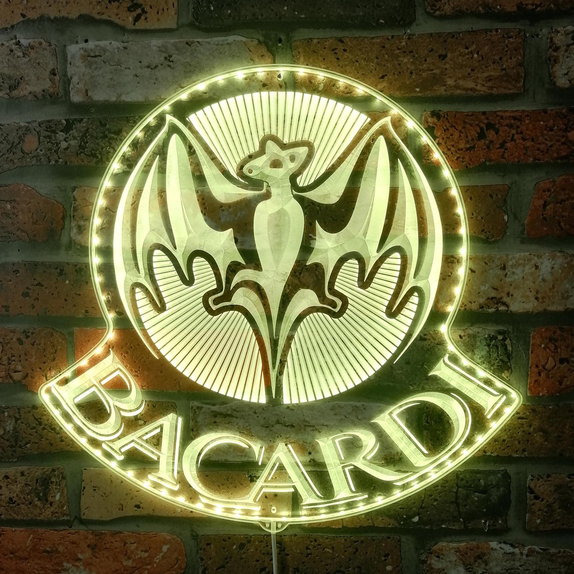 Bacardi Dynamic RGB Edge Lit LED Sign