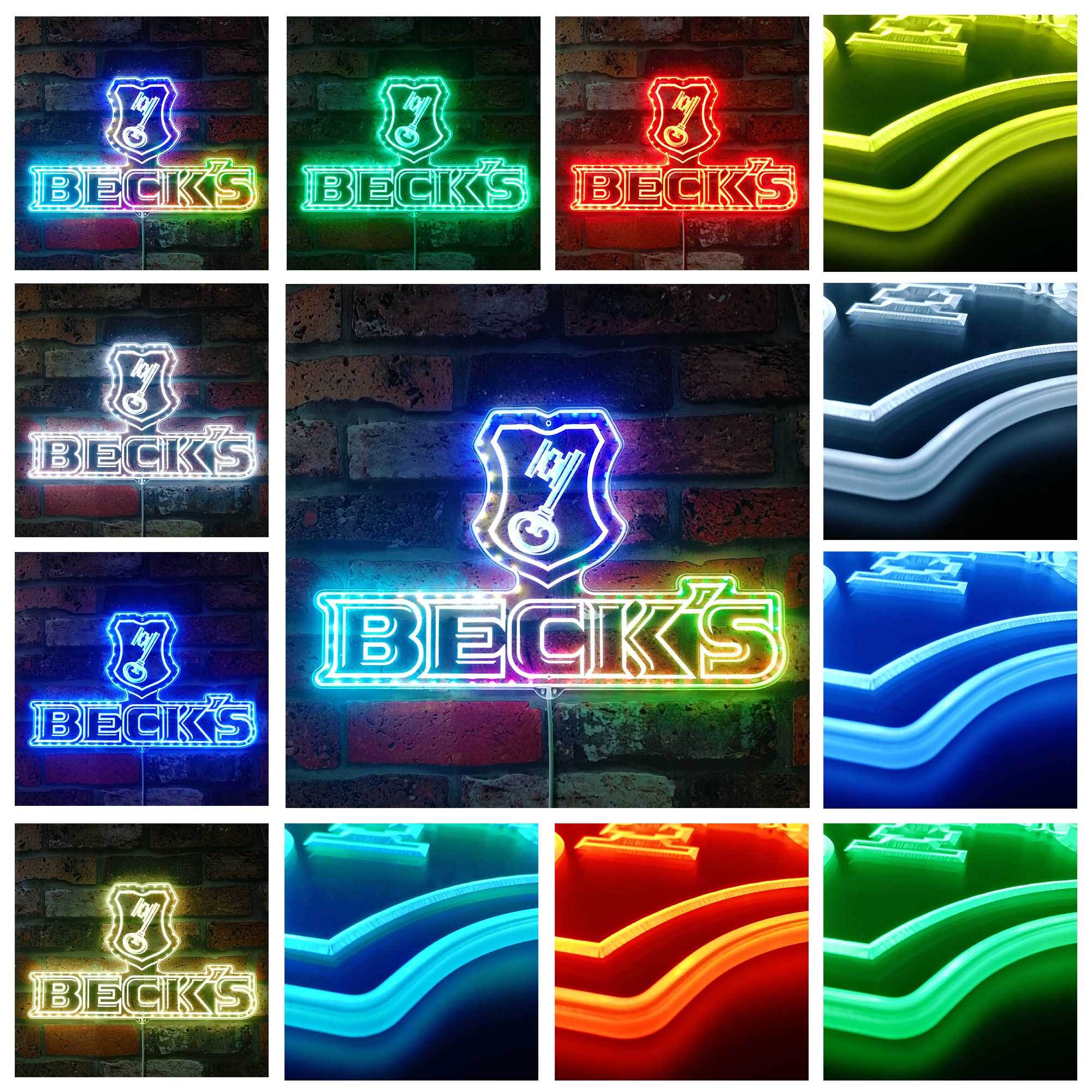 Beck's Dynamic RGB Edge Lit LED Sign