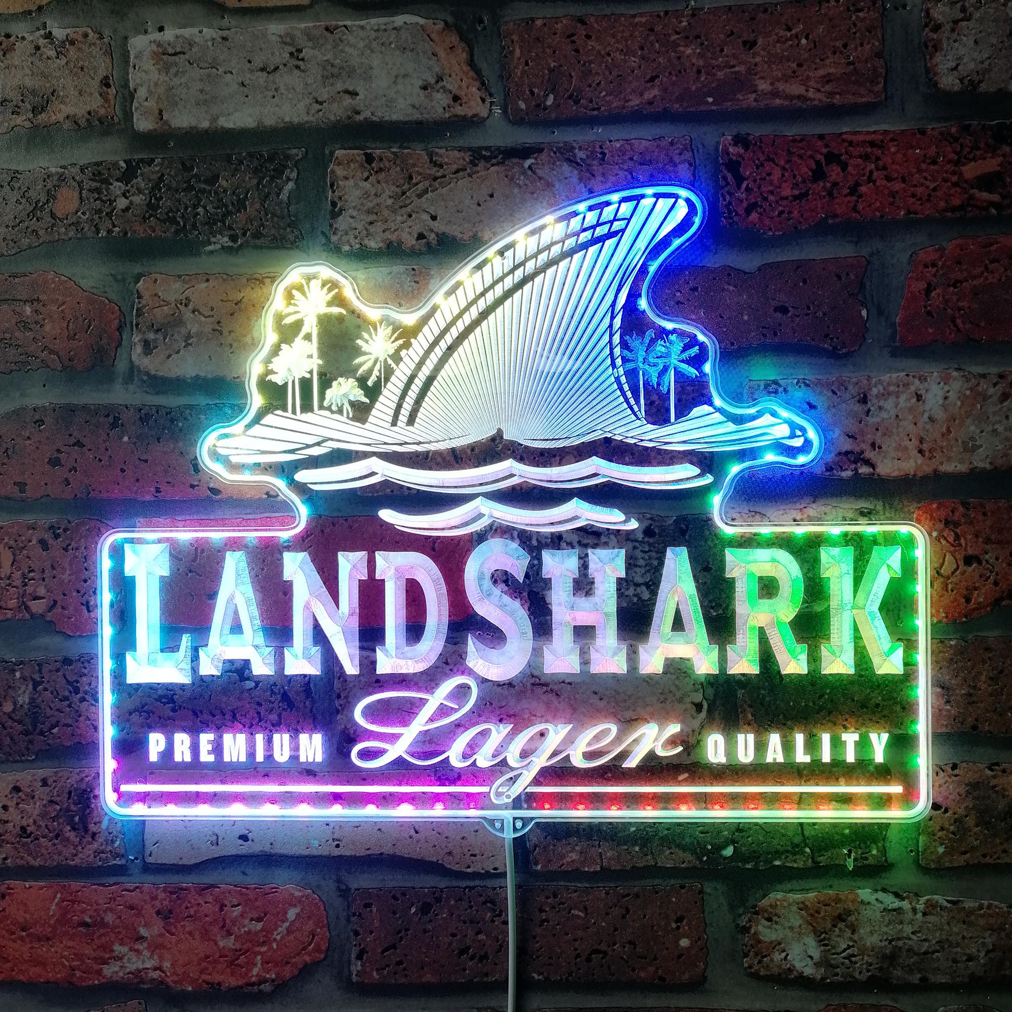 Landshark Larger Dynamic RGB Edge Lit LED Sign