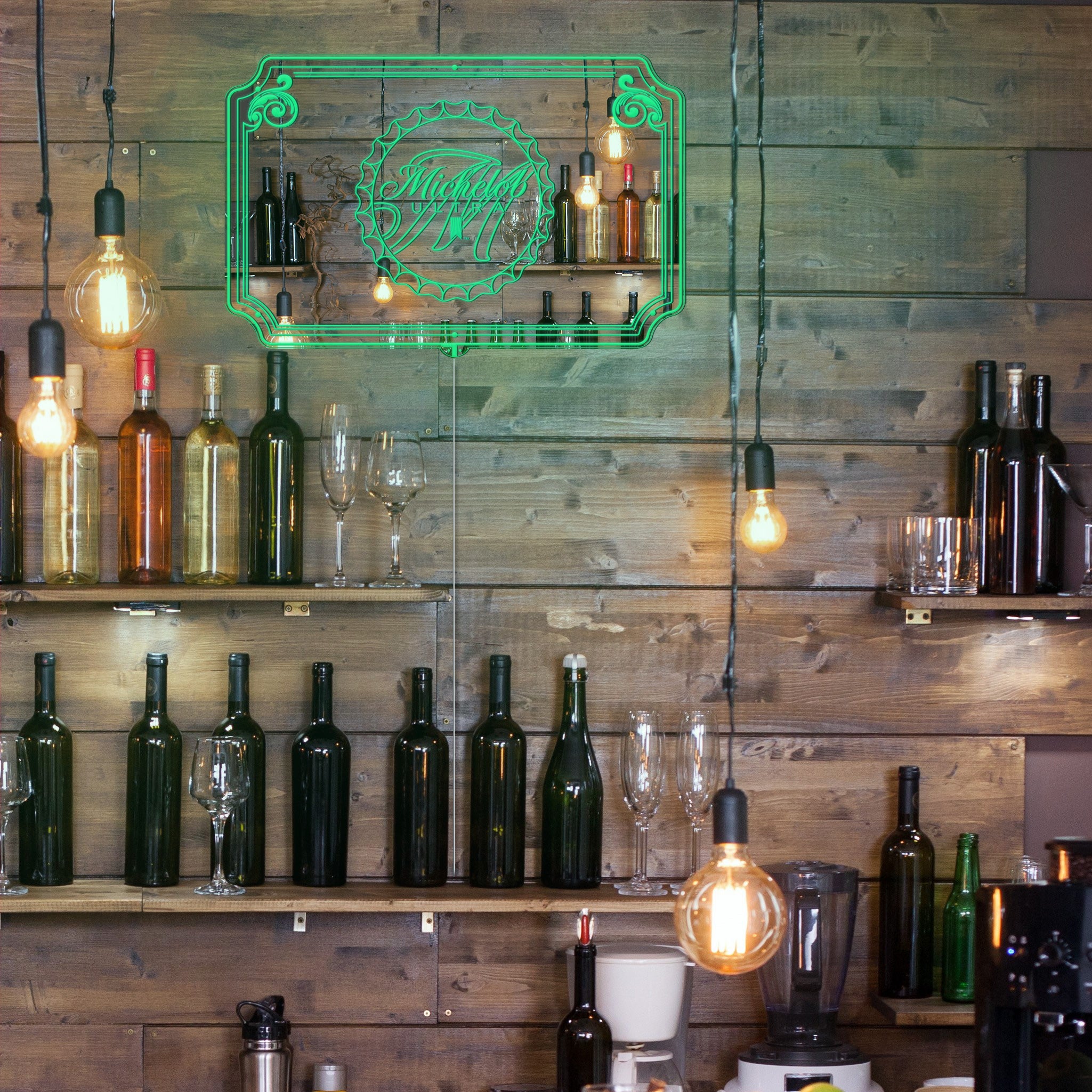 Michelob Ultra RGB LED Neon Sign with Elegant Mirror Backing