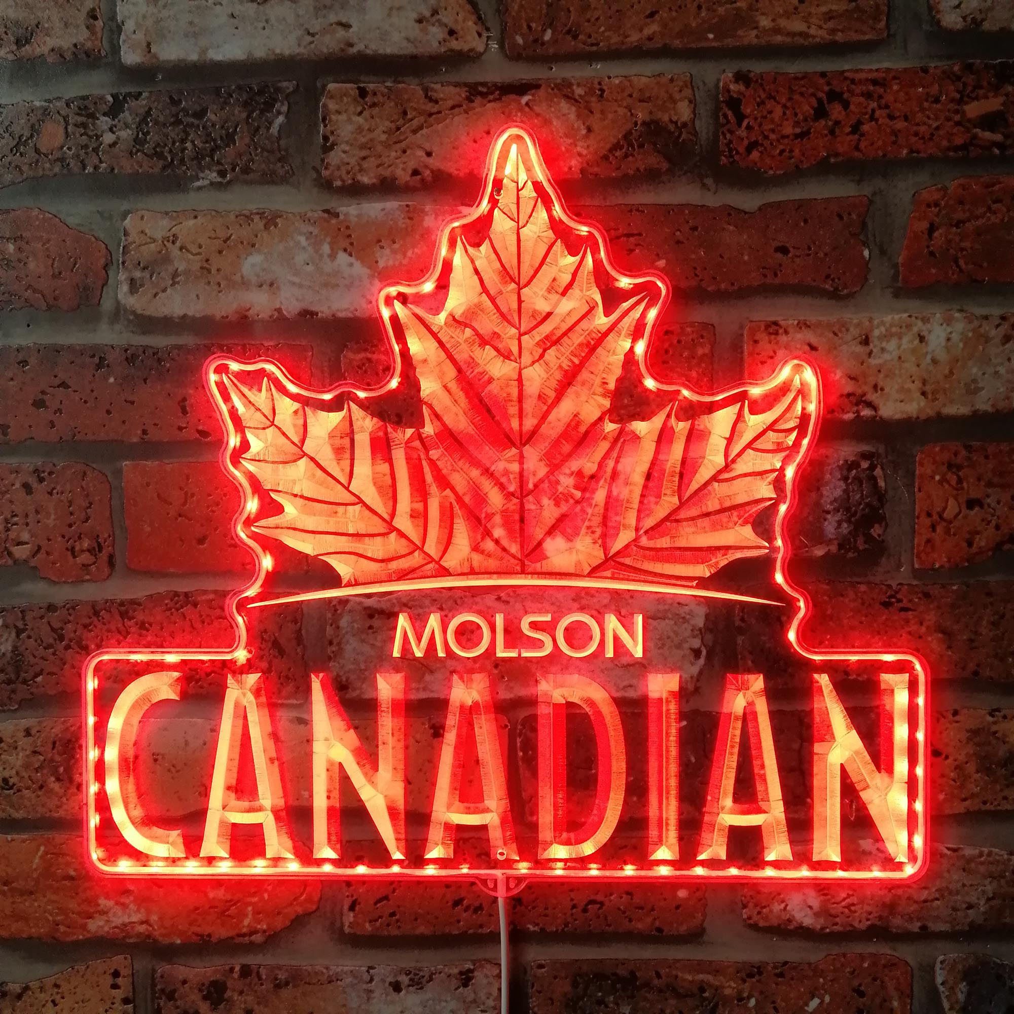 Canada Sign Led Molson Canadian Dynamic RGB Edge Lit LED Sign | LED LAB CAVE