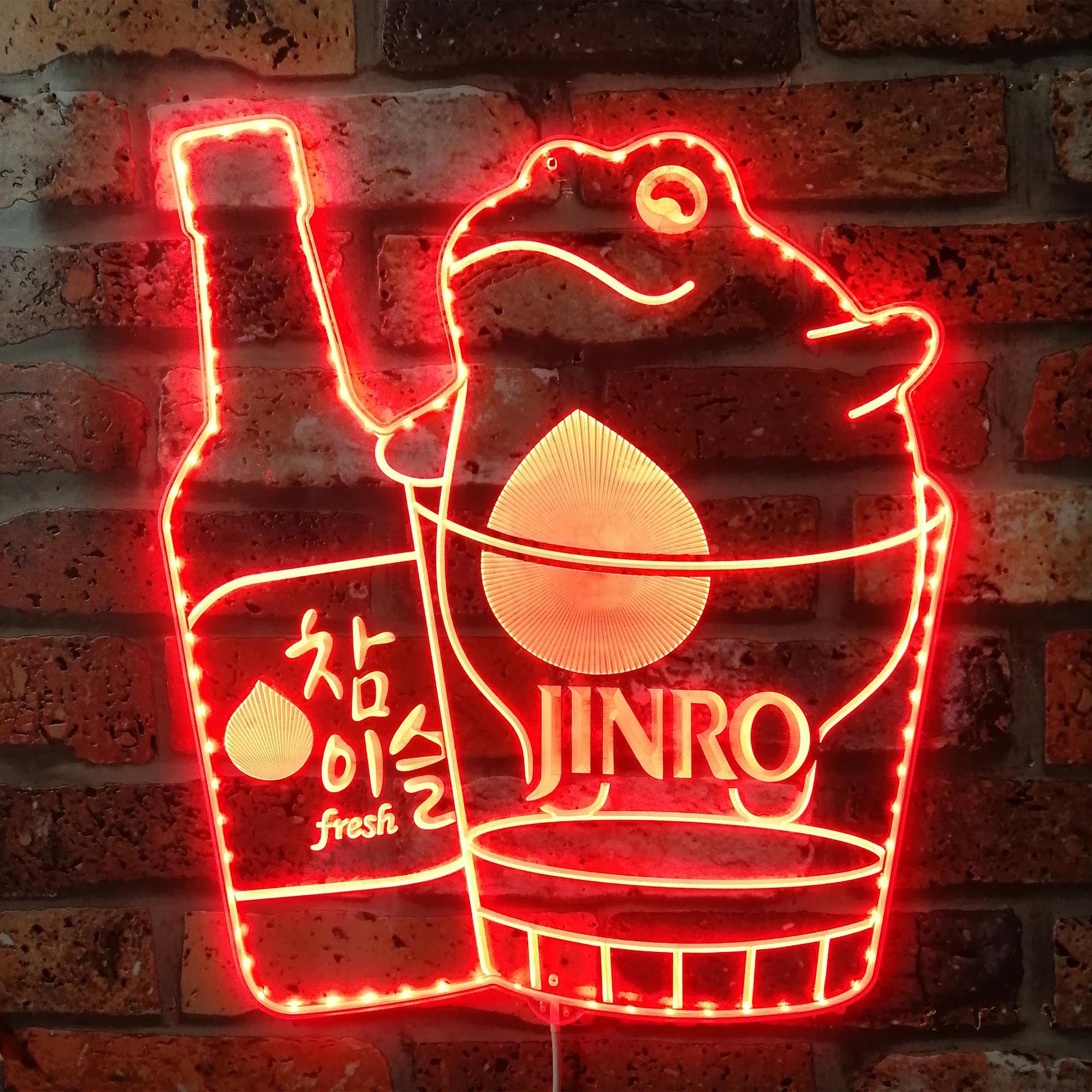 Jinro soju Korean Beer Dynamic RGB Edge Lit LED Sign