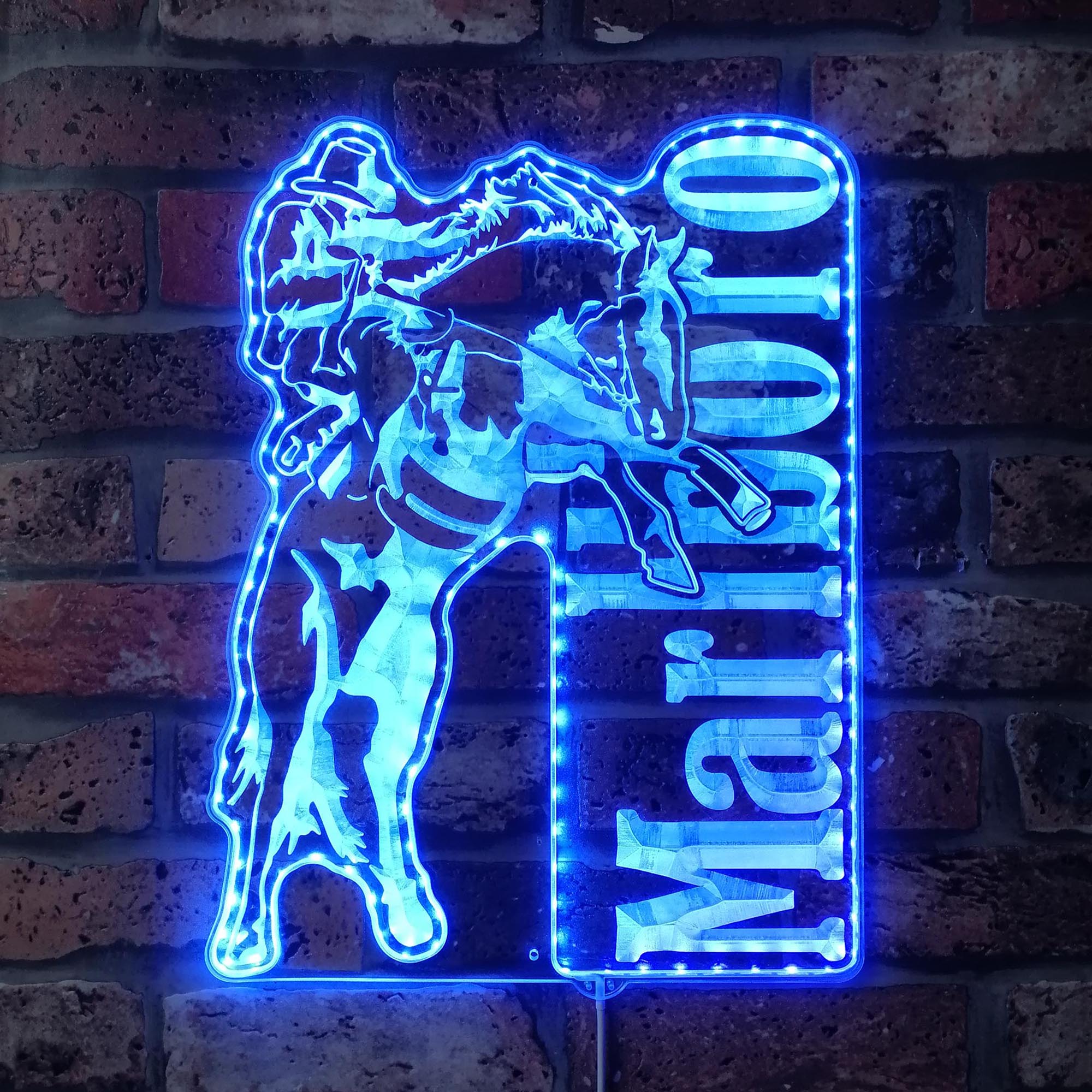 Marlboro Cowboy Dynamic RGB Edge Lit LED Sign