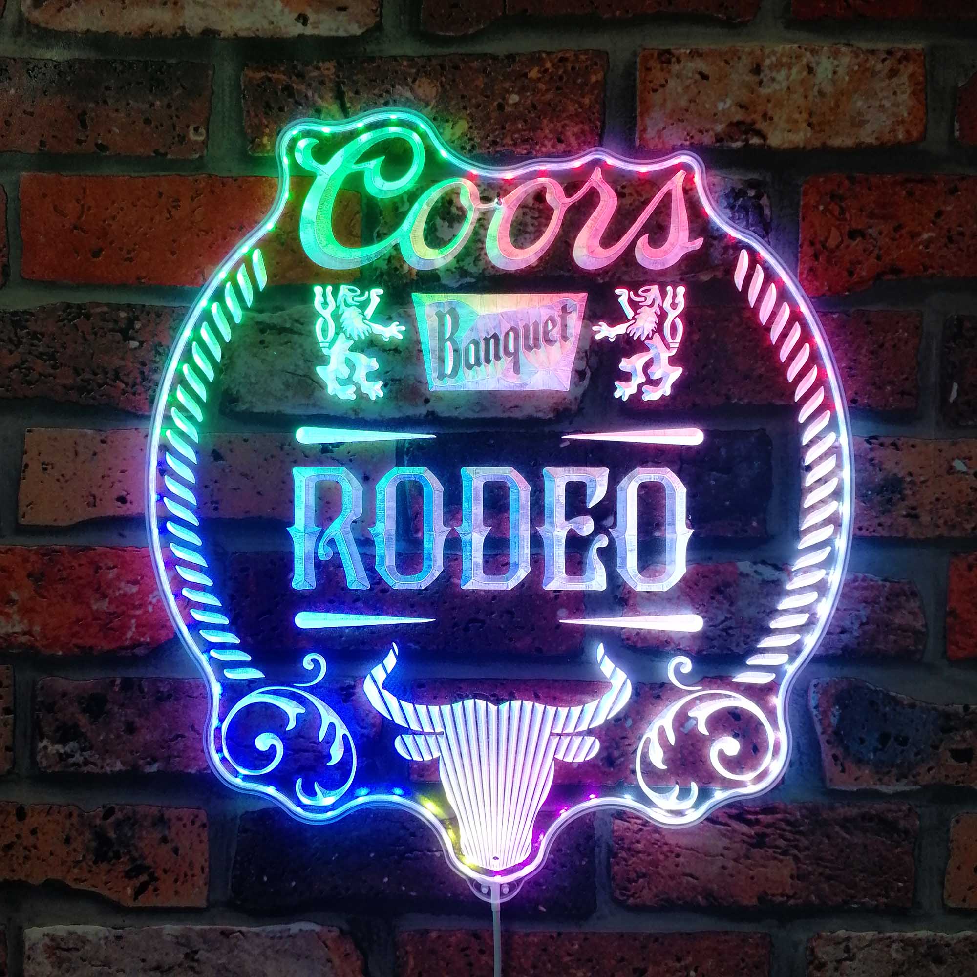 Coors Banquet Rodeo Dynamic RGB Edge Lit LED Sign