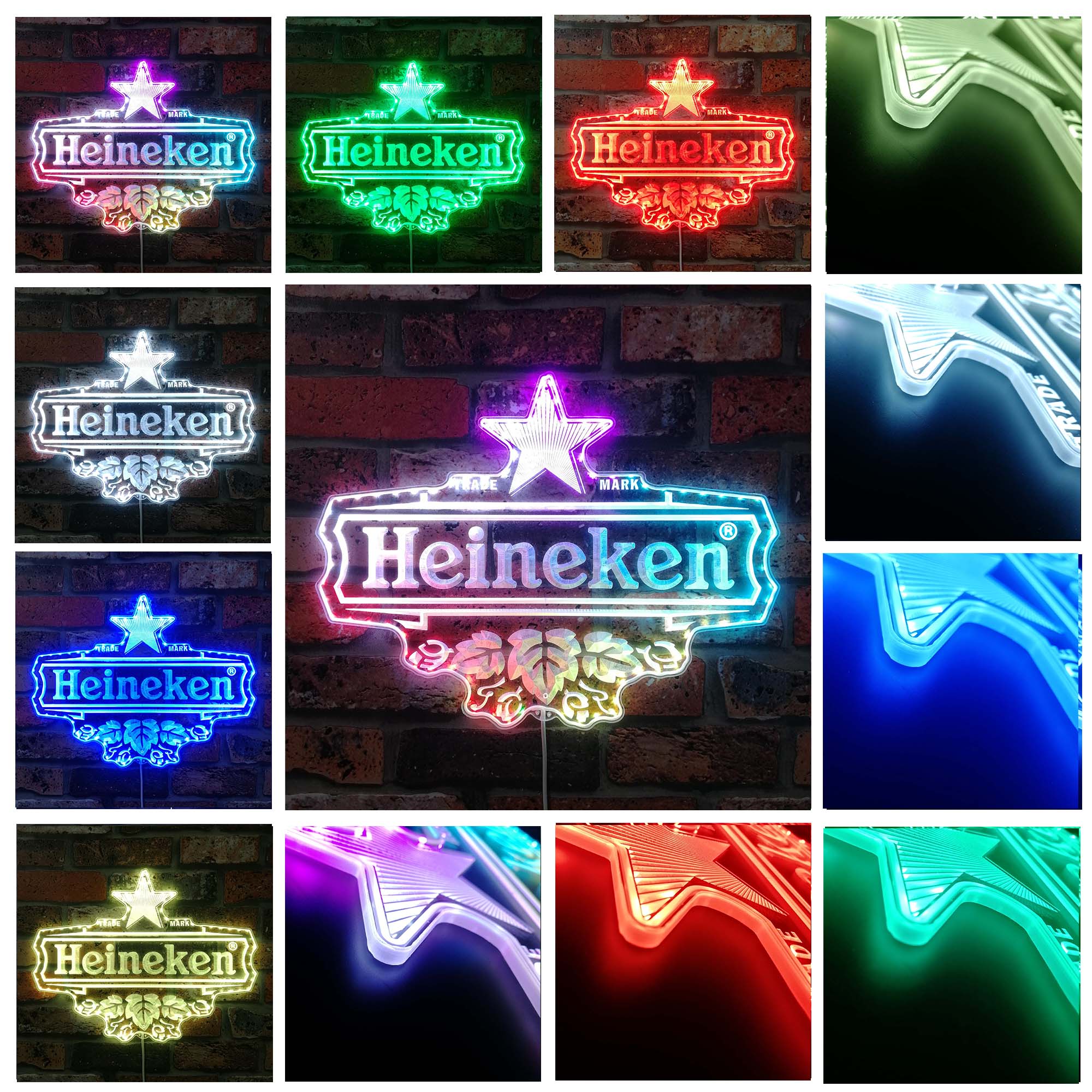 Heineken Dynamic RGB Edge Lit LED Sign