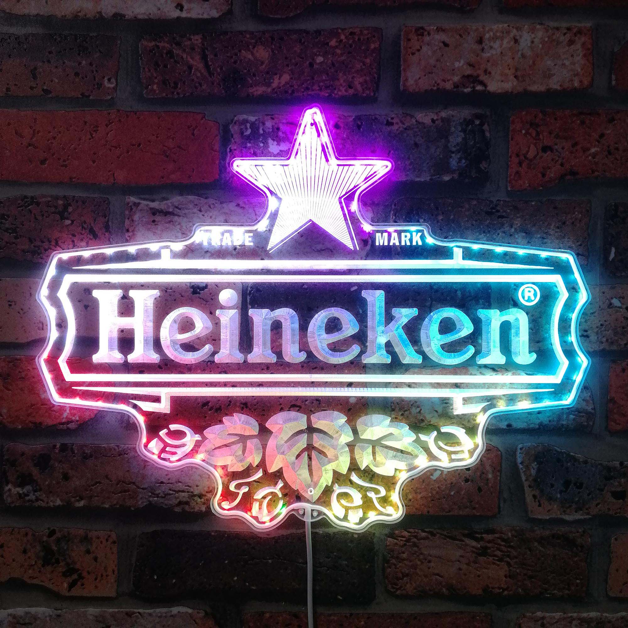 Heineken Dynamic RGB Edge Lit LED Sign