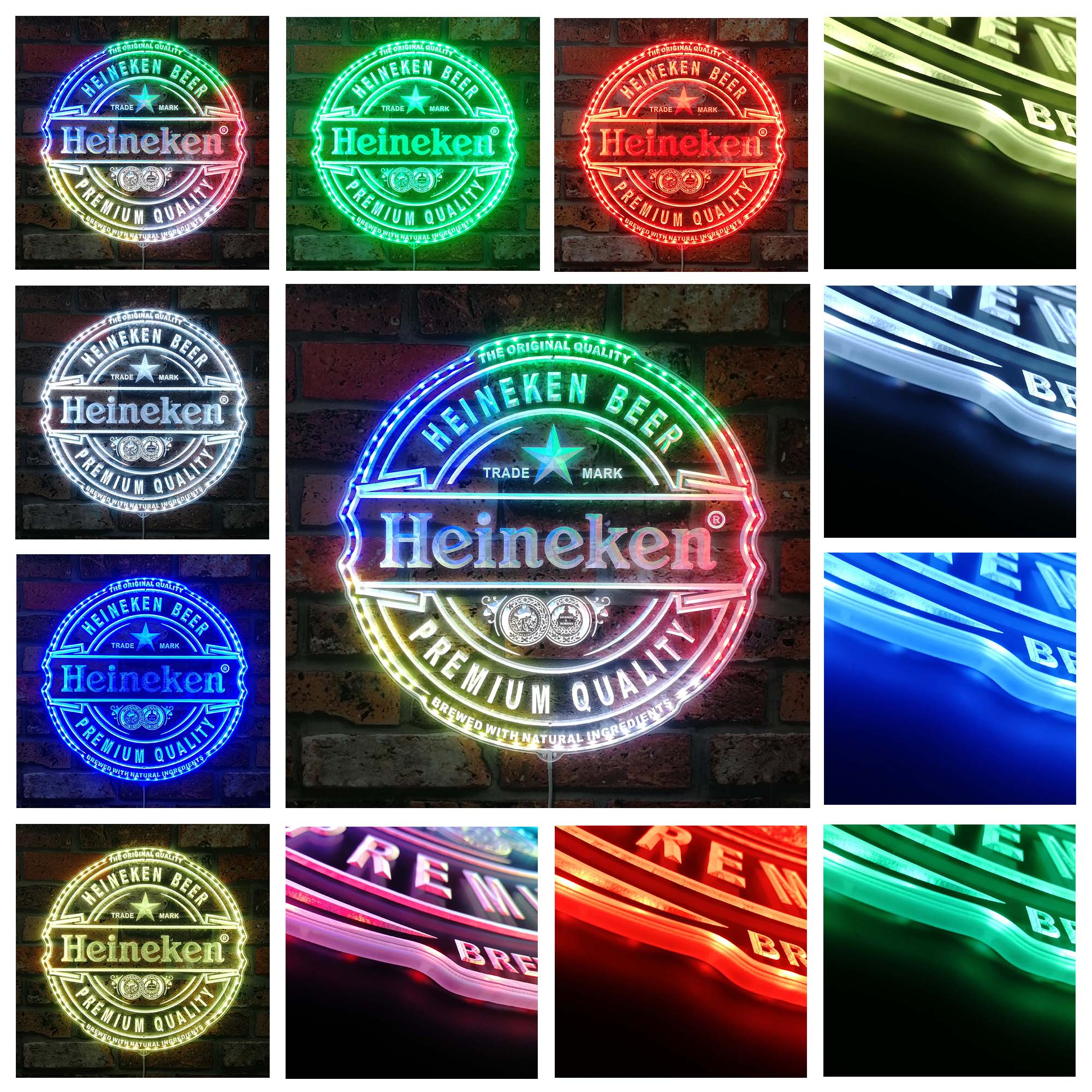 Heineken Bar Dynamic RGB Edge Lit LED Sign