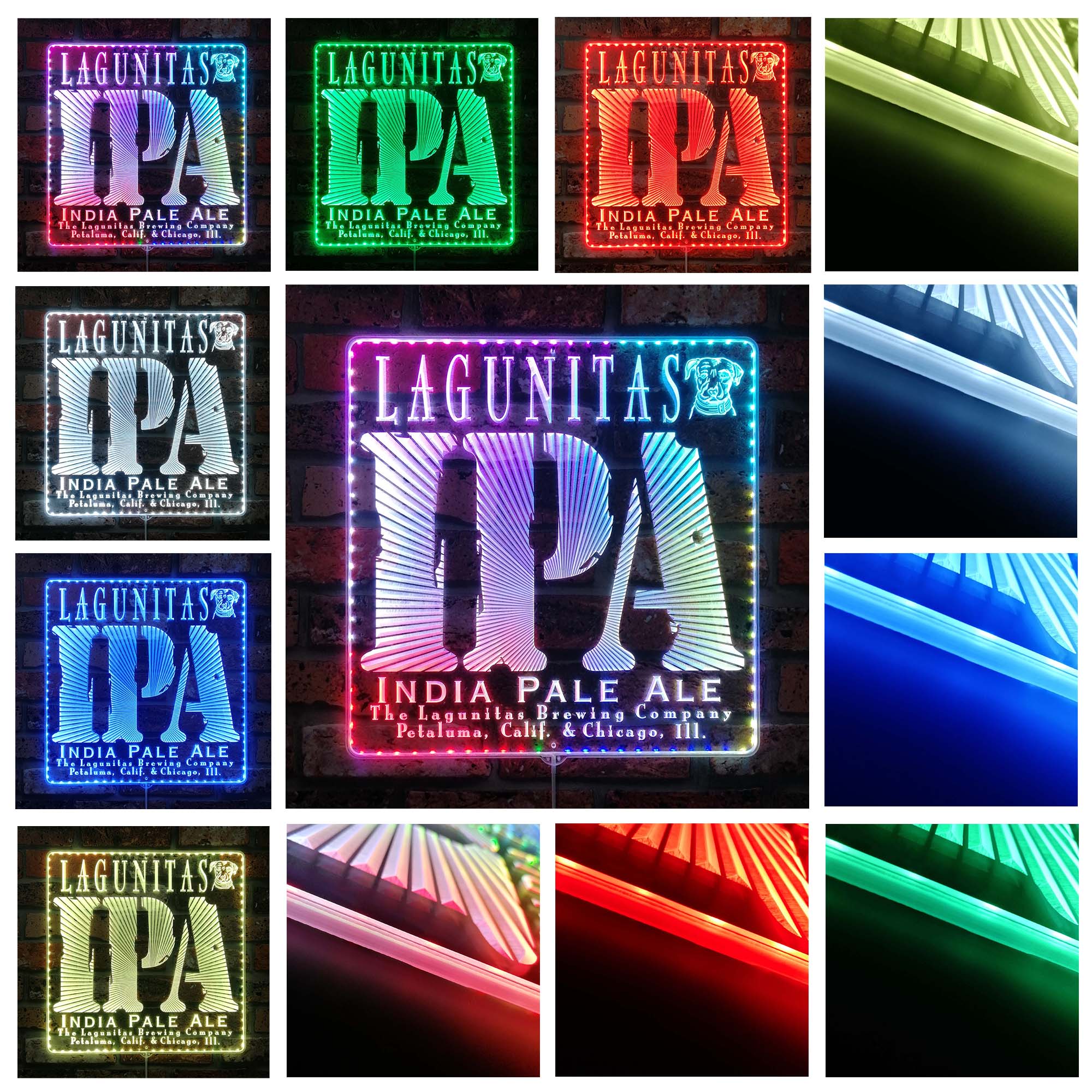 Lagunitas ipa Dynamic RGB Edge Lit LED Sign