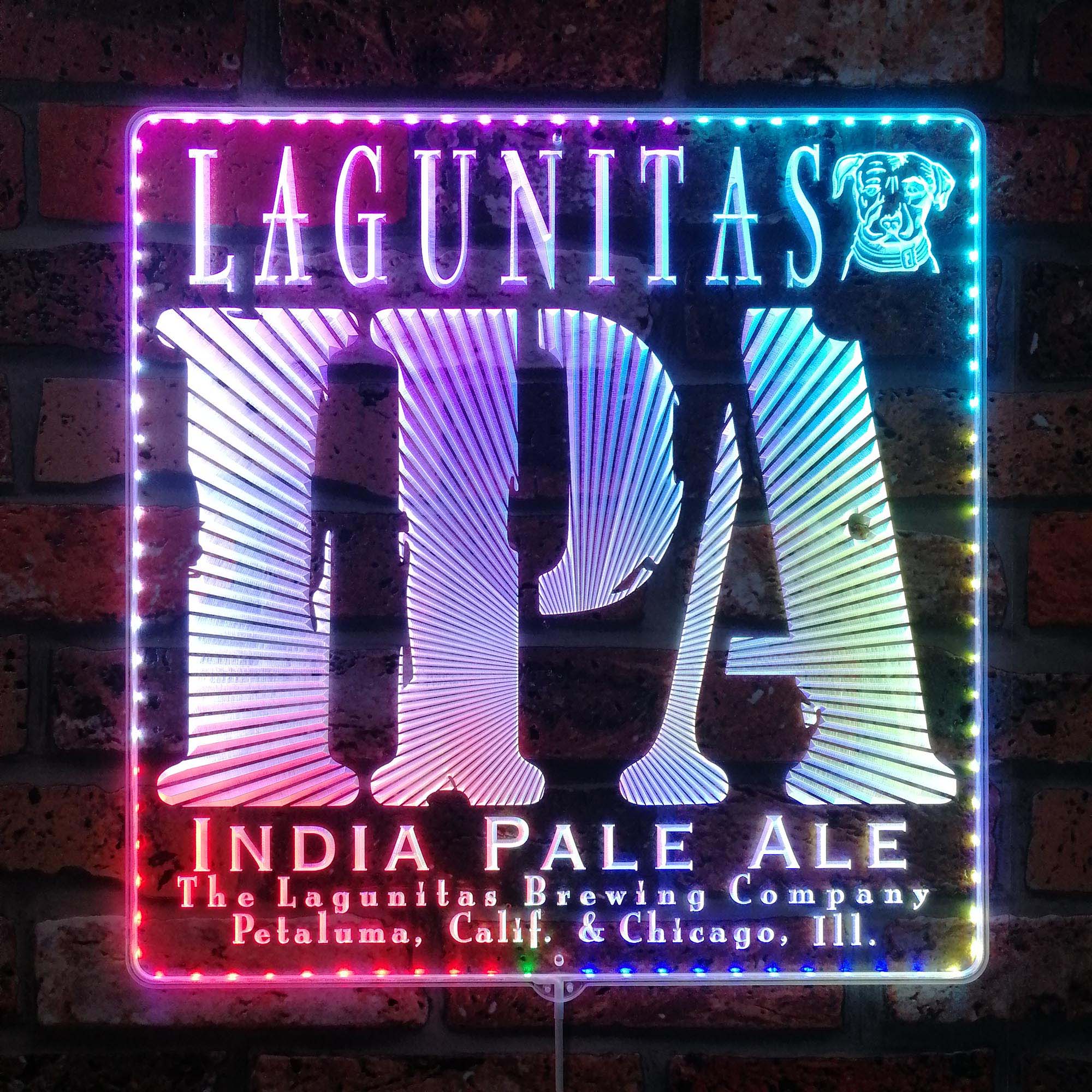 Lagunitas ipa Dynamic RGB Edge Lit LED Sign