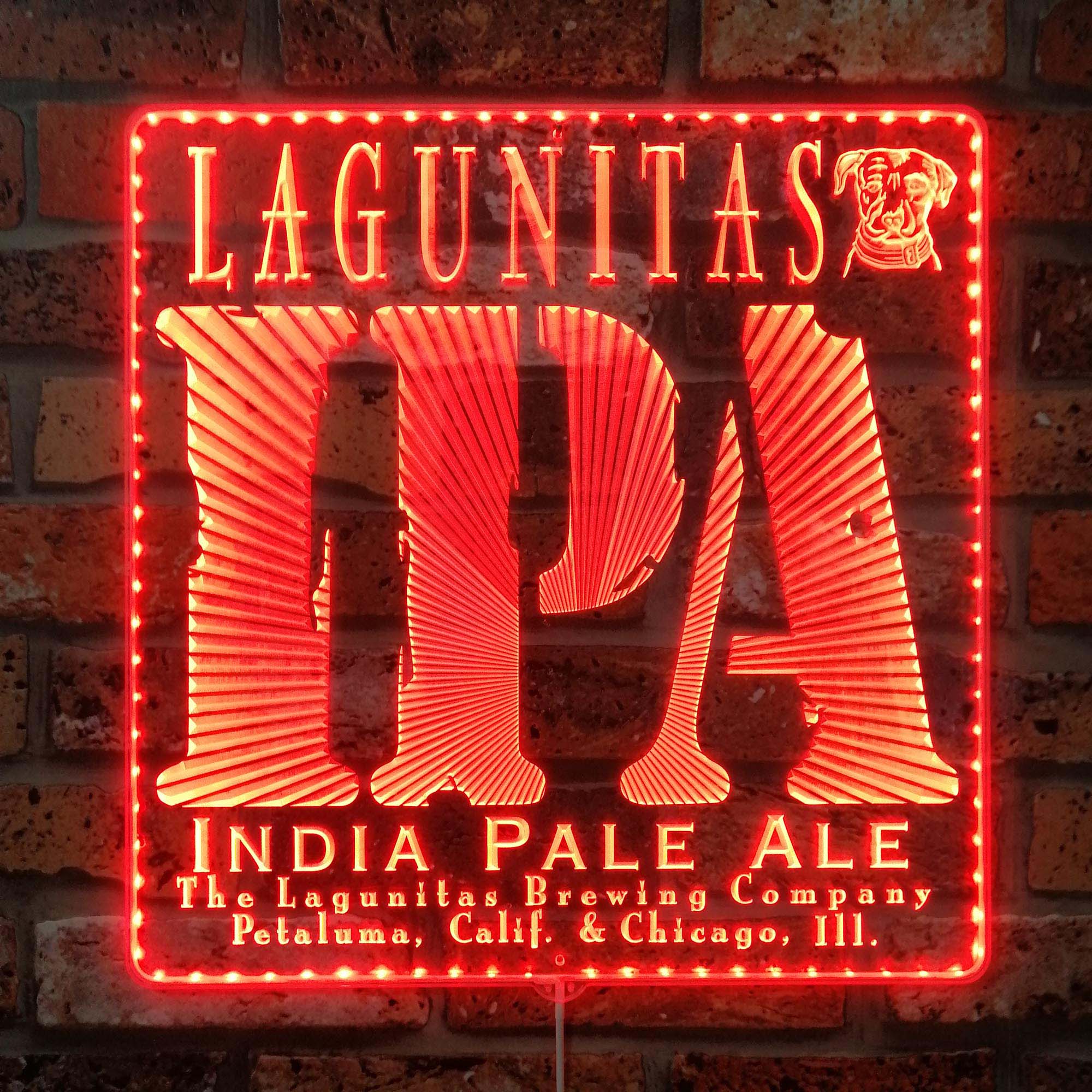 Lagunitas ipa Dynamic RGB Edge Lit LED Sign