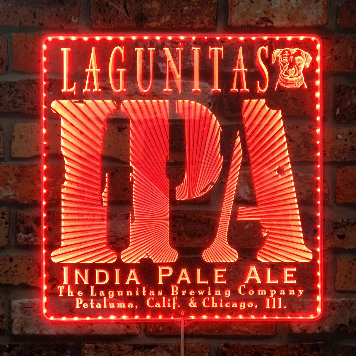 Lagunitas ipa Dynamic RGB Edge Lit LED Sign PROLEDSIGN