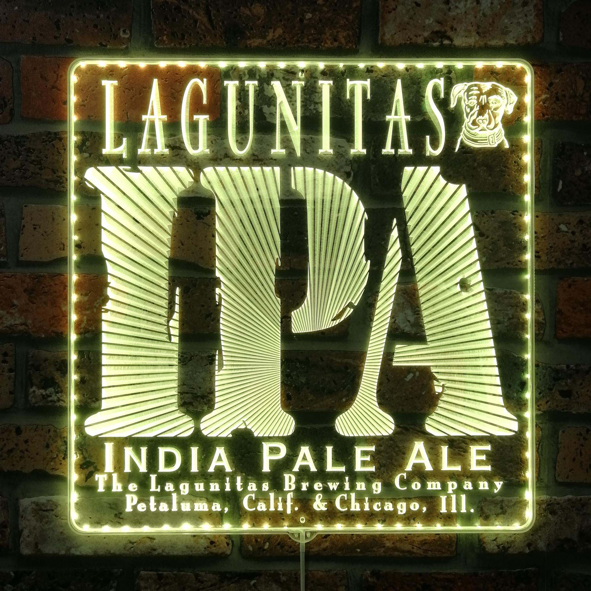 Lagunitas ipa Dynamic RGB Edge Lit LED Sign