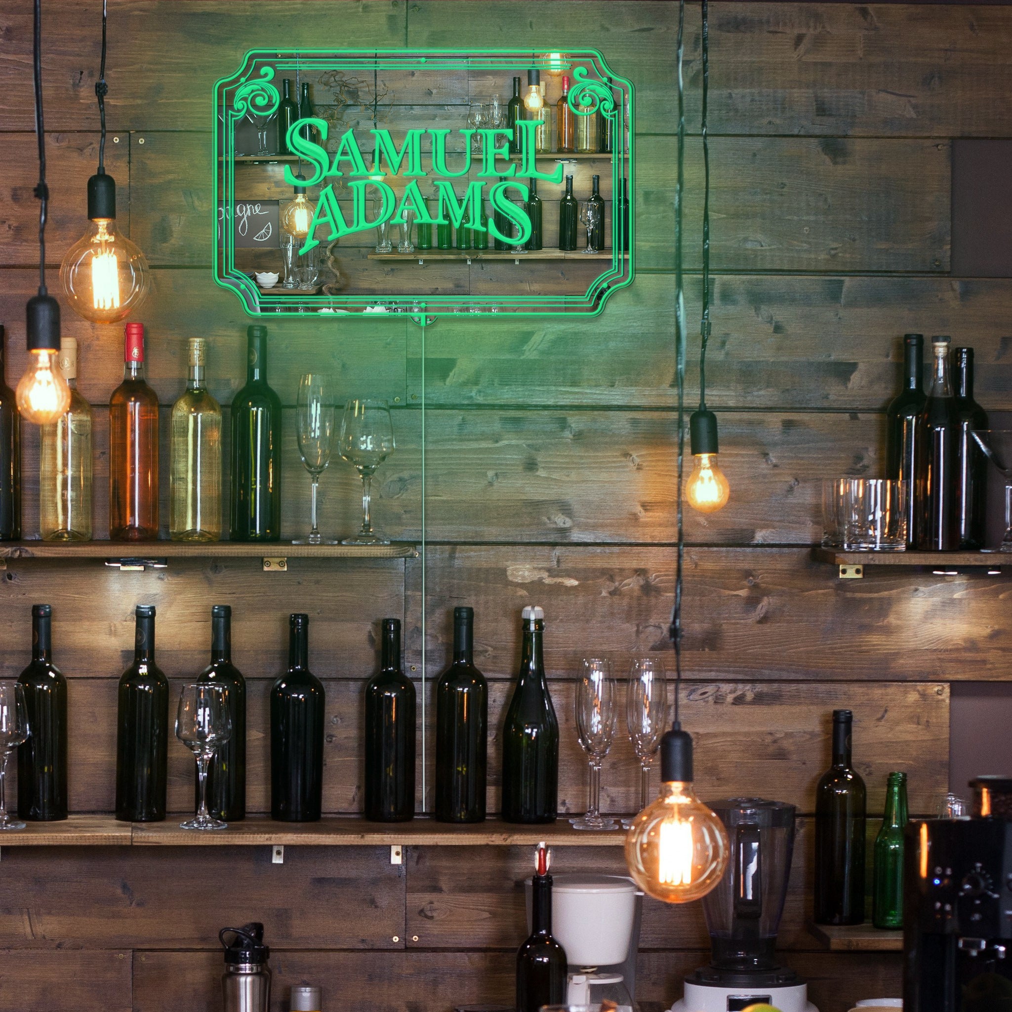 Samuel Adams RGB LED Neon Sign with Elegant Mirror Backing | PROLEDSIGN