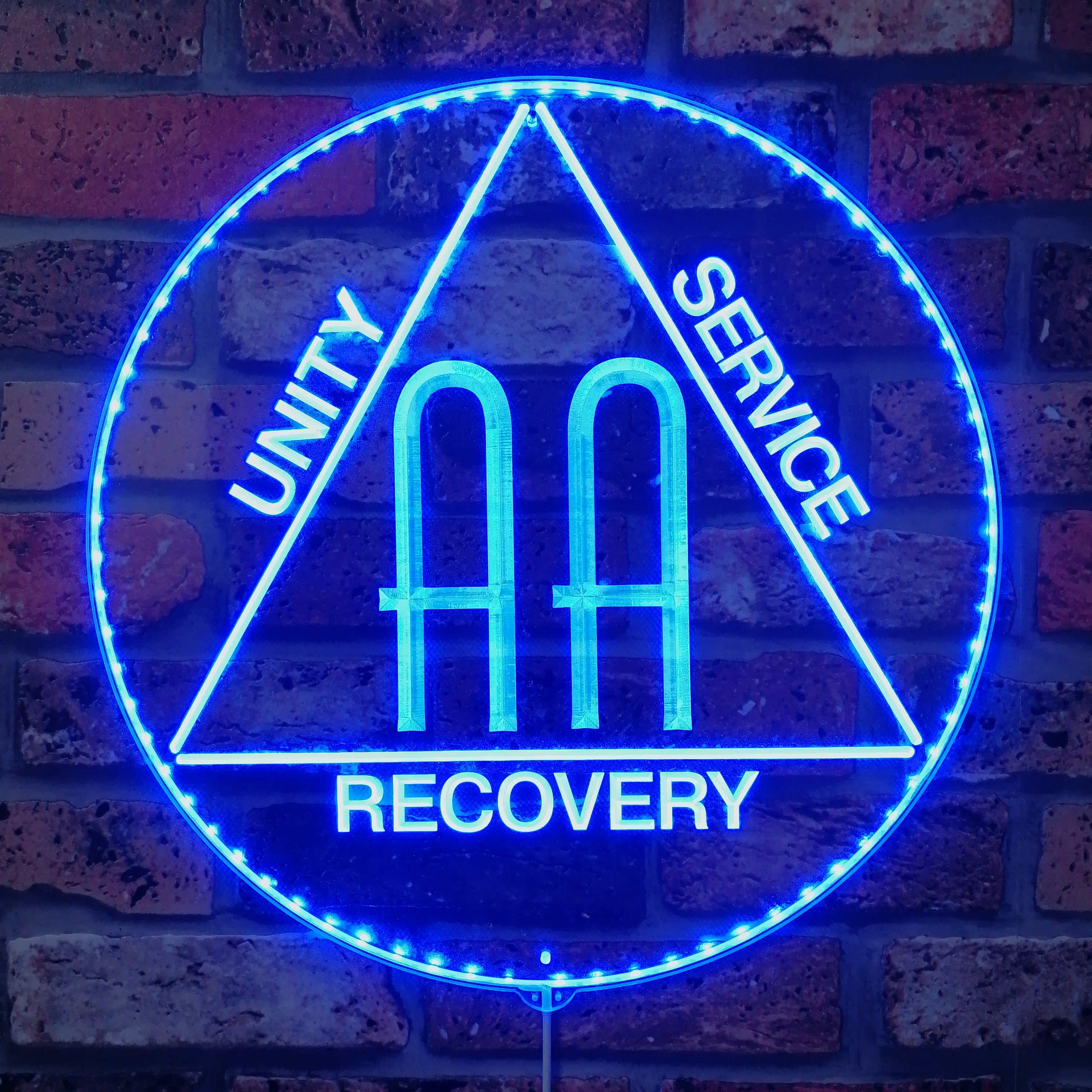 Alcoholics Anonymous Dynamic RGB Edge Lit LED Sign