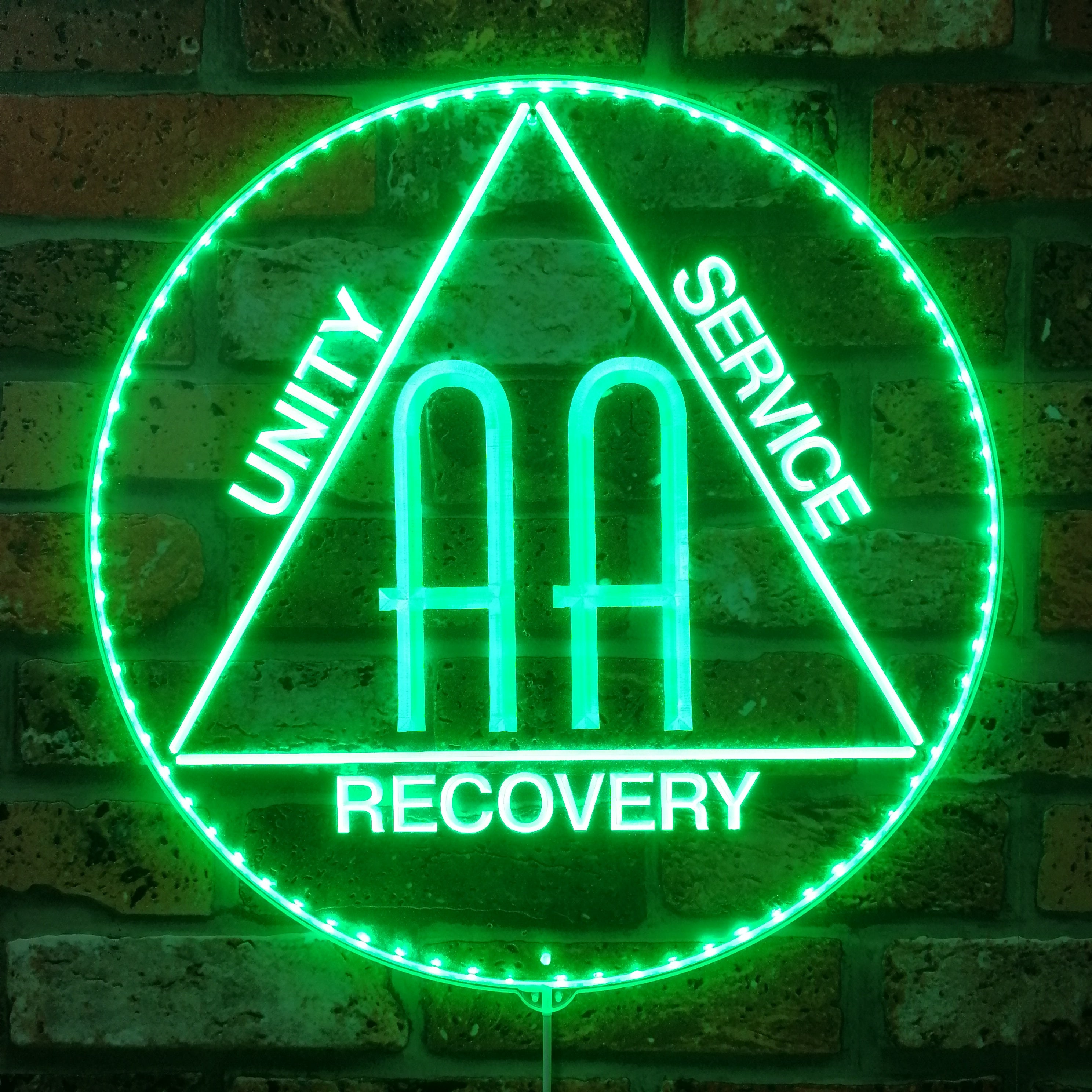 Alcoholics Anonymous Dynamic RGB Edge Lit LED Sign