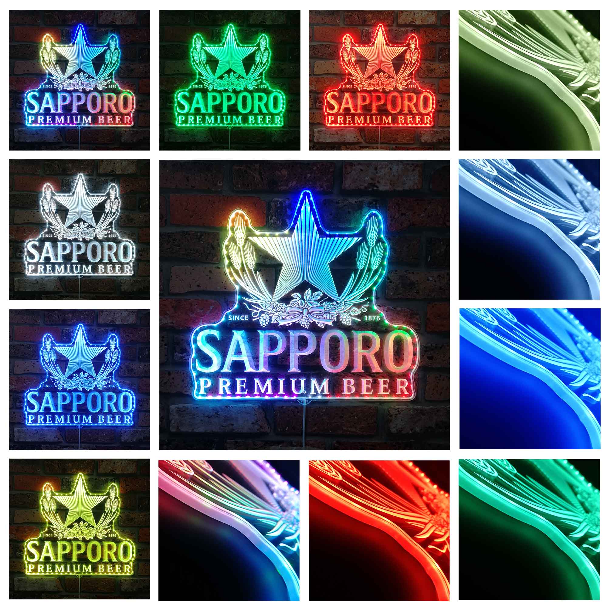 Sapporo Dynamic RGB Edge Lit LED Sign