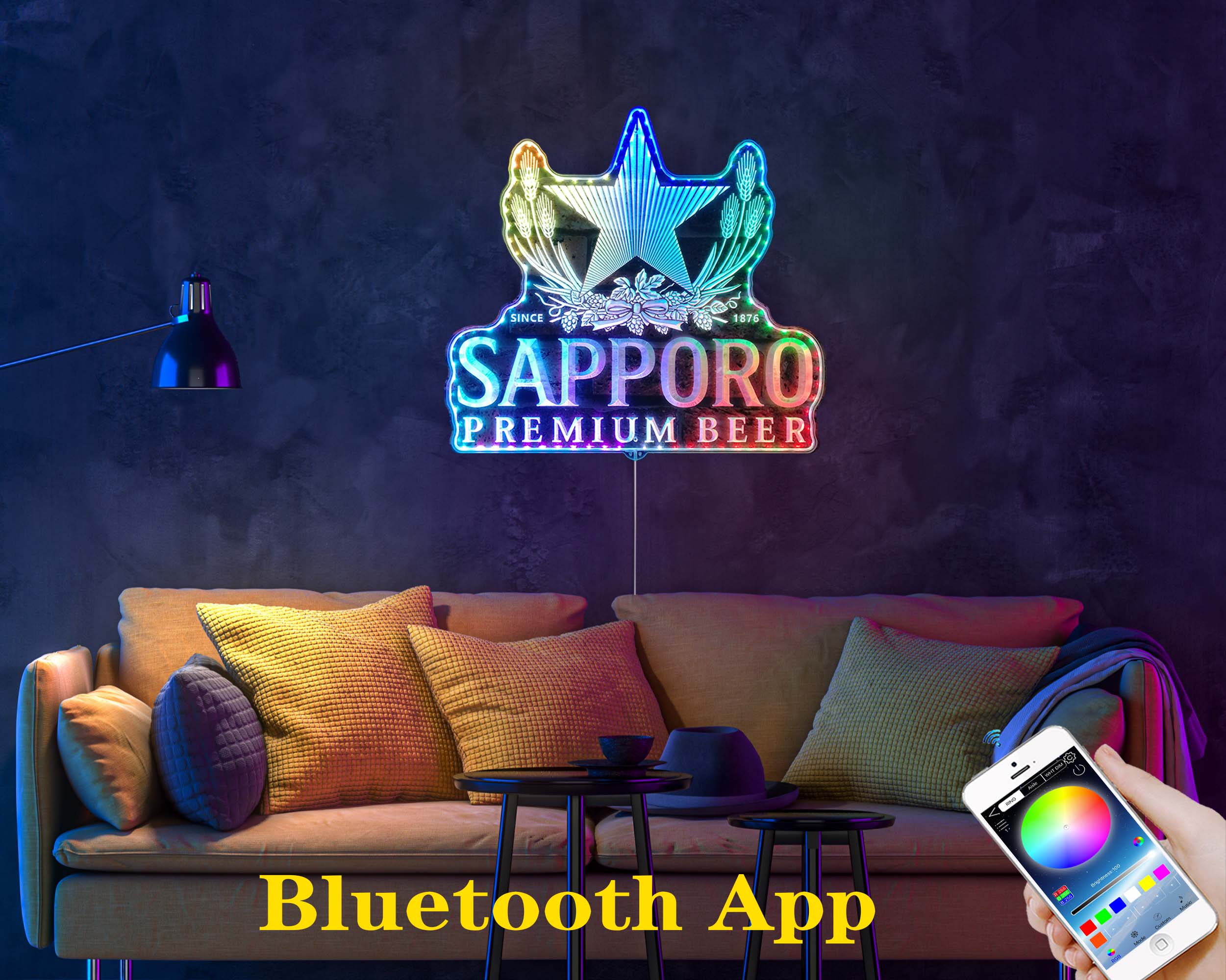 Sapporo Dynamic RGB Edge Lit LED Sign