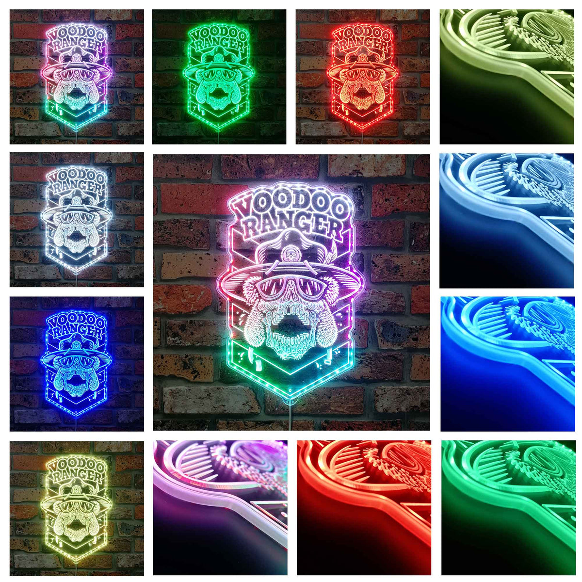 Voodoos Rangers IPA New Belgium Dynamic RGB Edge Lit LED Sign PROLEDSIGN