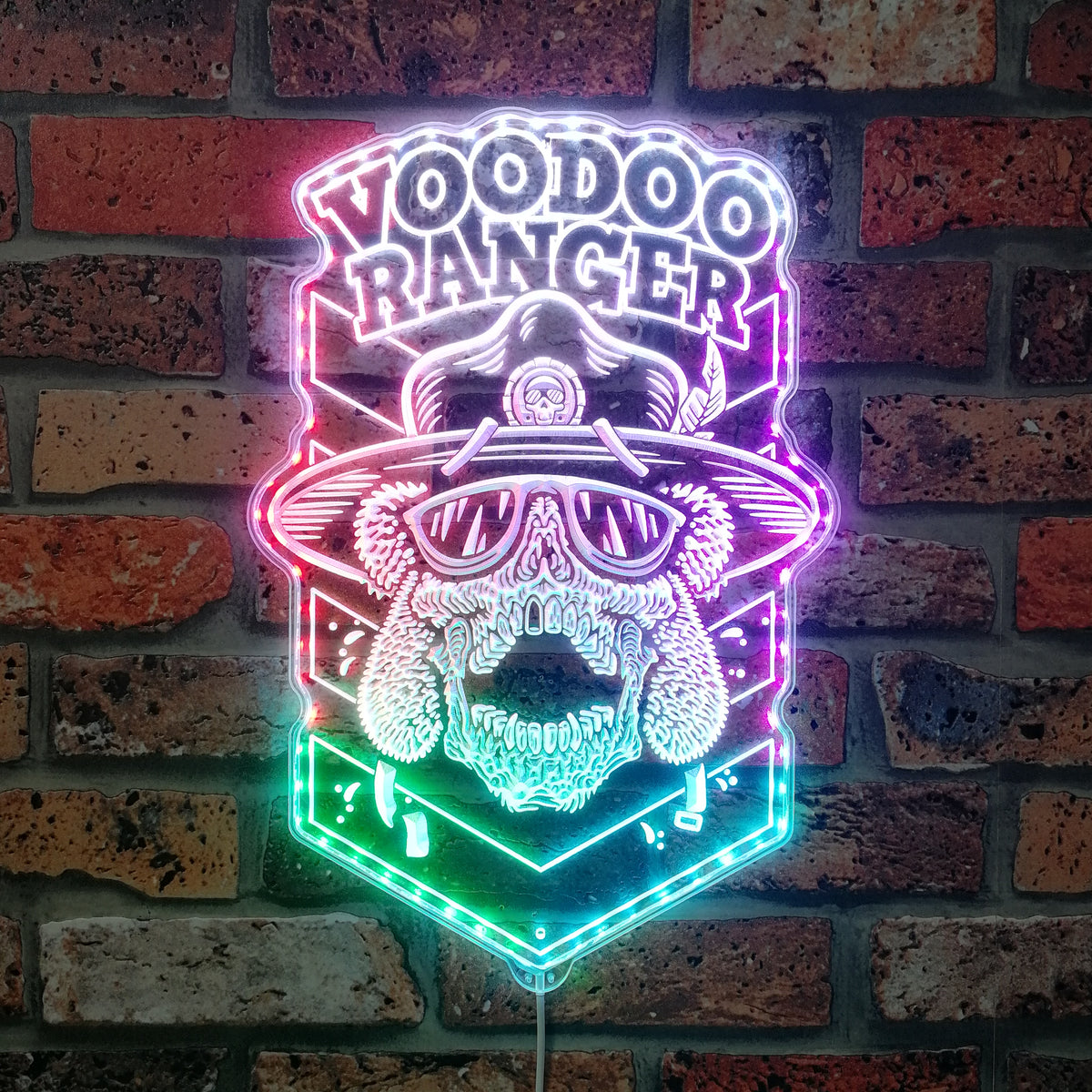 Voodoos Rangers IPA New Belgium Dynamic RGB Edge Lit LED Sign PROLEDSIGN