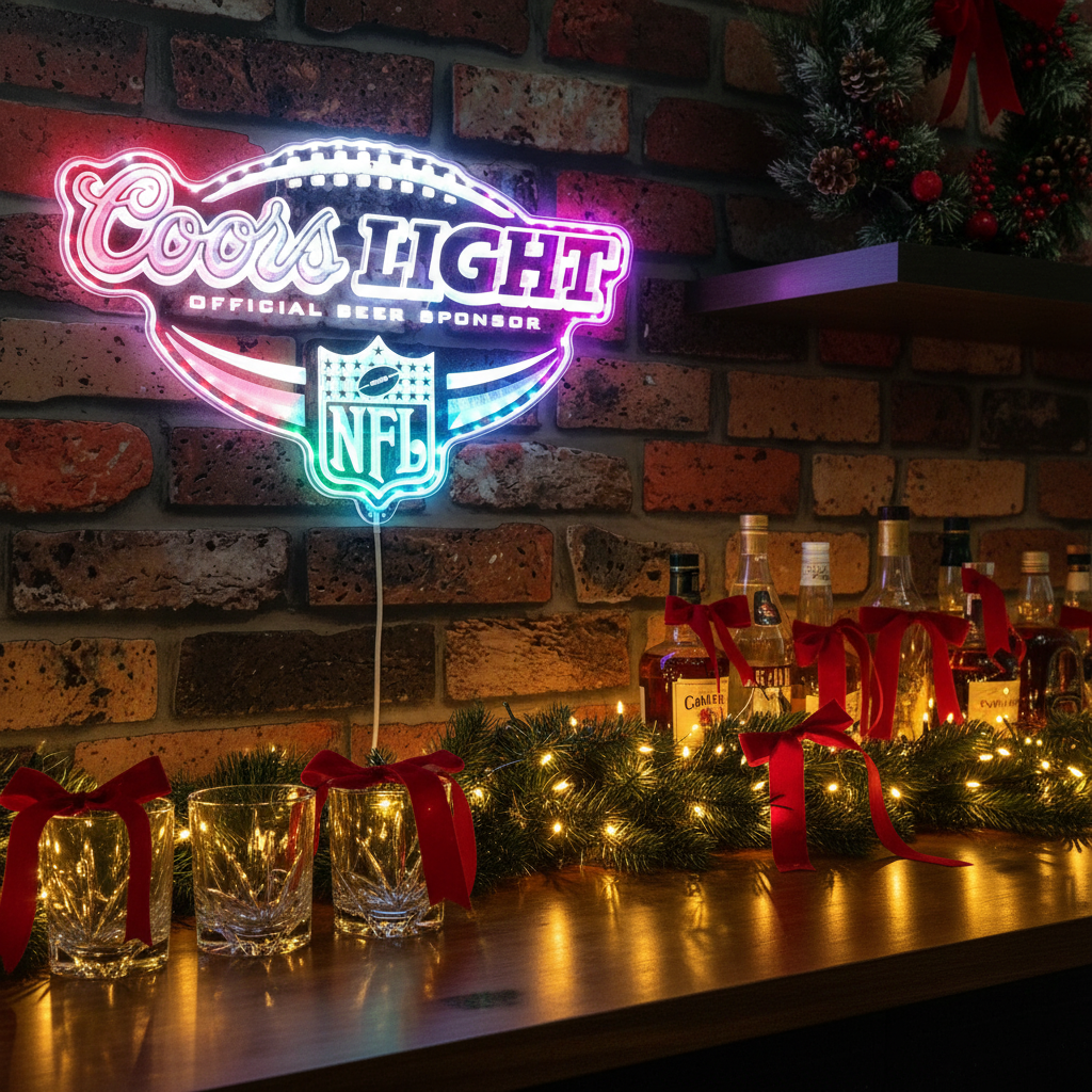 coors light nfl Neon RGB Edge Lit LED Sign