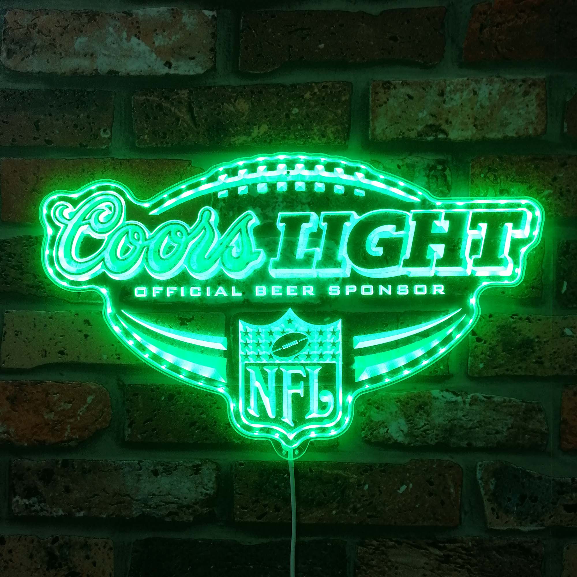 coors light nfl Dynamic RGB Edge Lit LED Sign