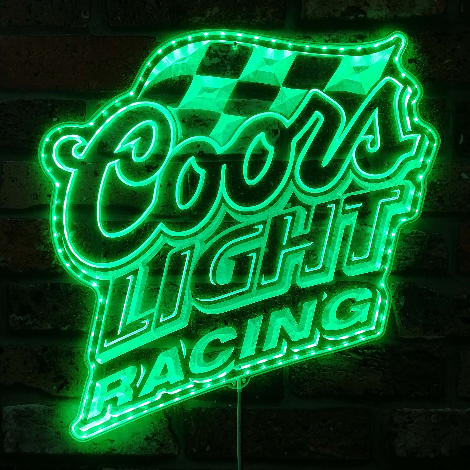 coors light racing Dynamic RGB Edge Lit LED Sign