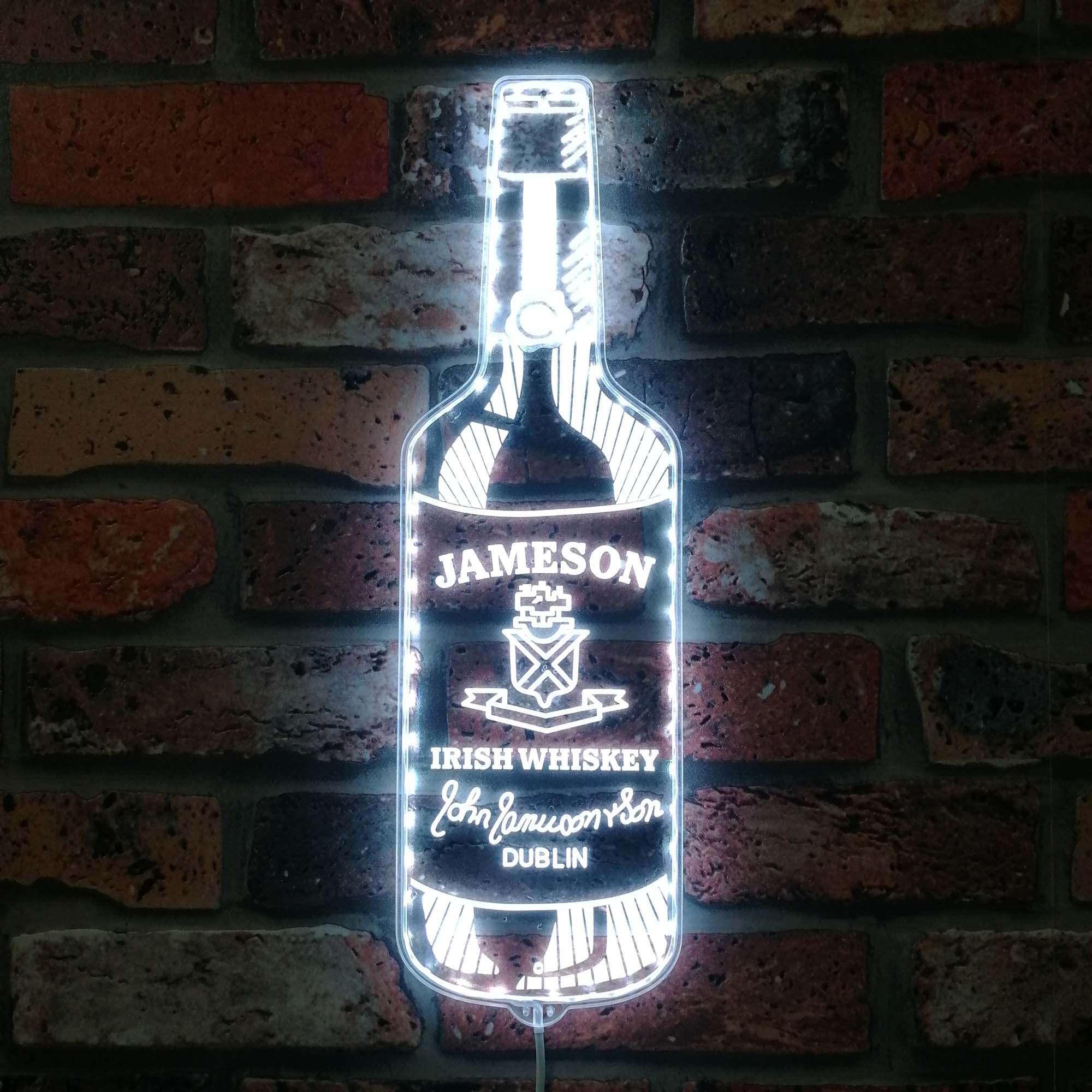 Jameson bottle Dynamic RGB Edge Lit LED Sign