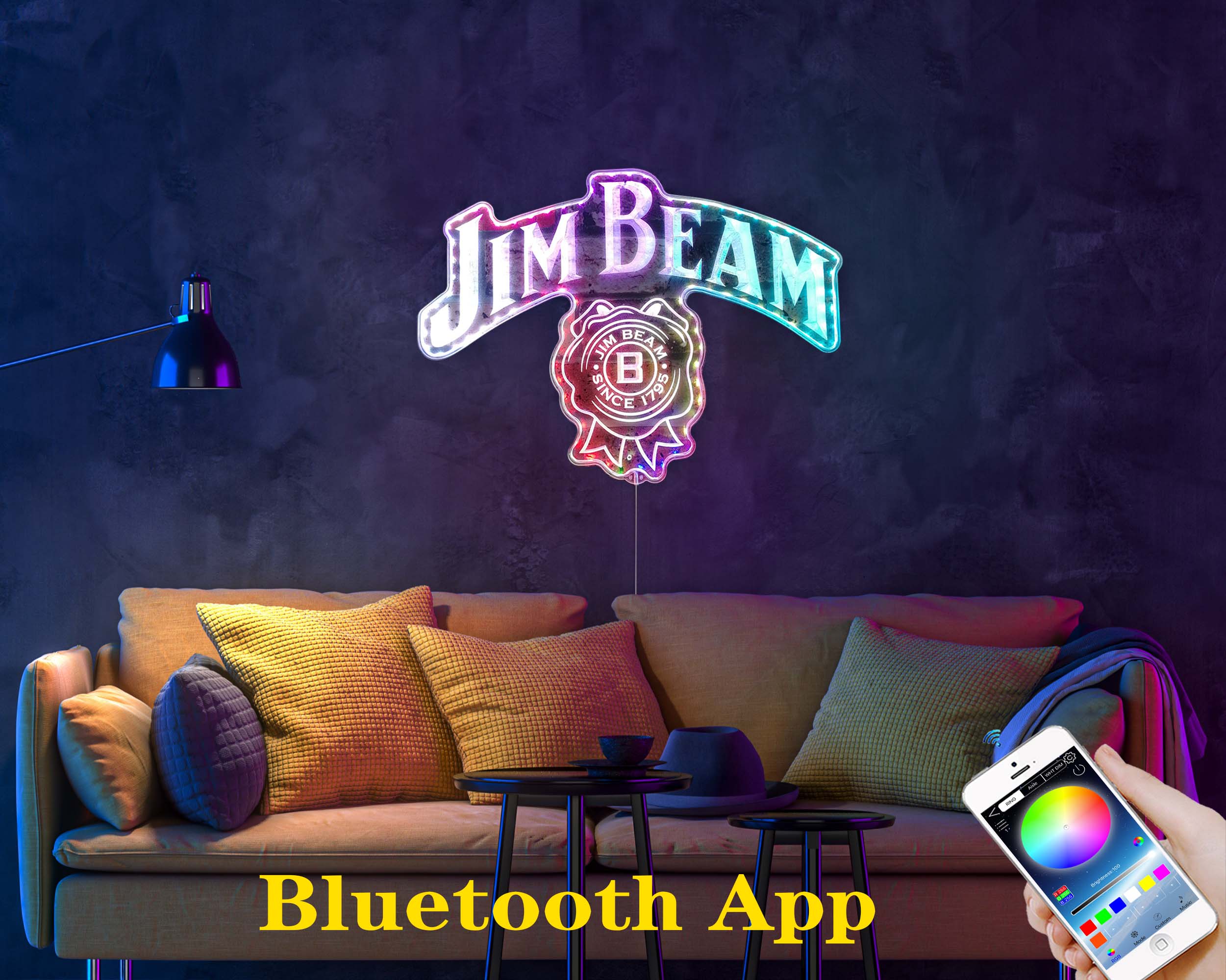 Jim beam Dynamic RGB Edge Lit LED Sign