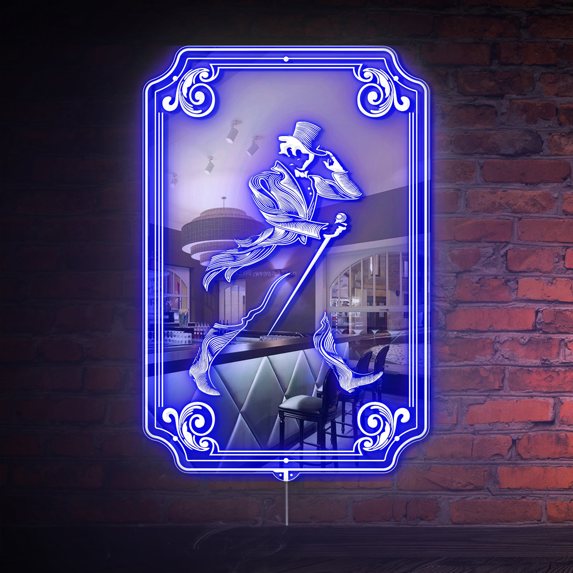 Johnnie Walker RGB LED Neon Sign with Elegant Mirror Backing | PROLEDSIGN