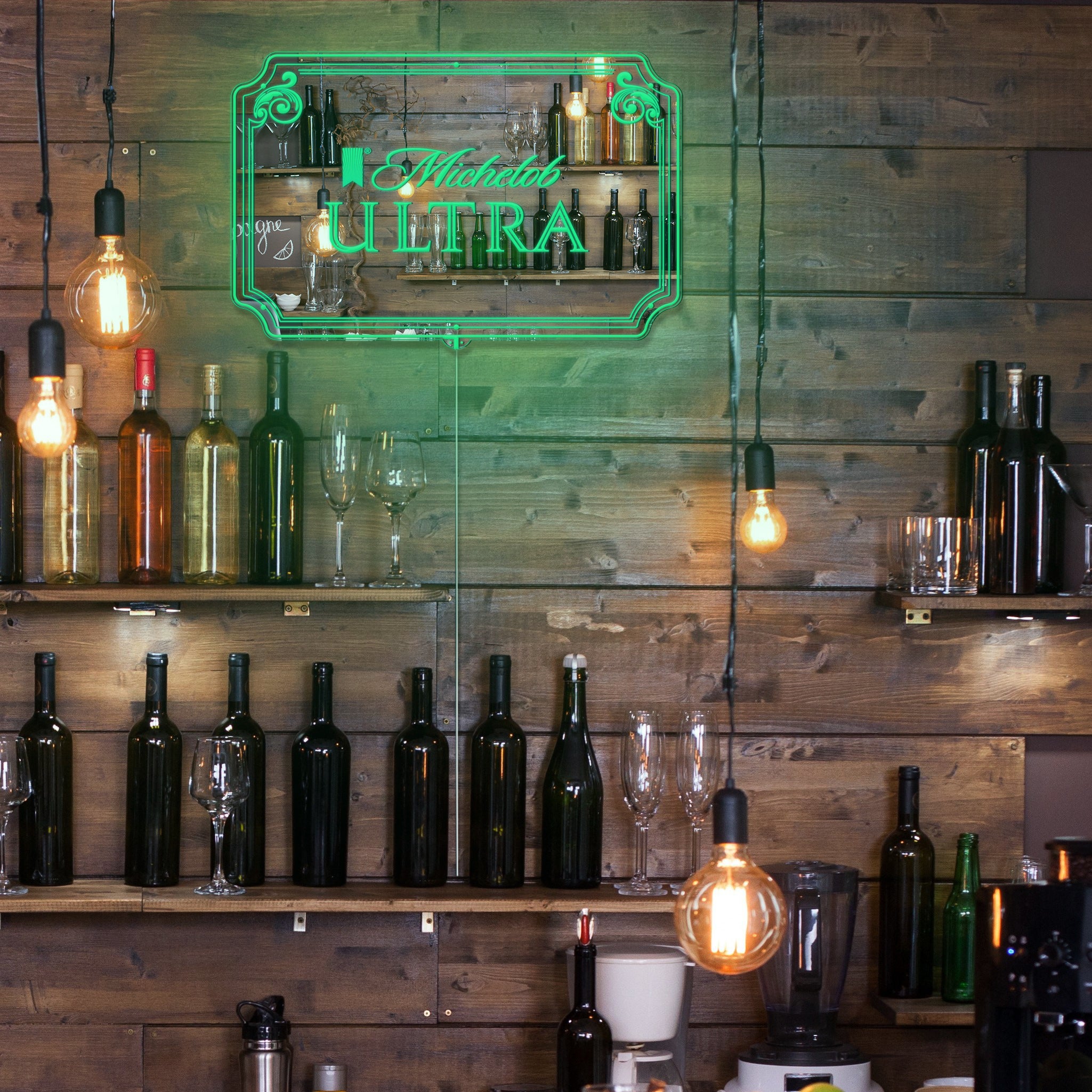 Michelob Ultra RGB LED Neon Sign with Elegant Mirror Backing