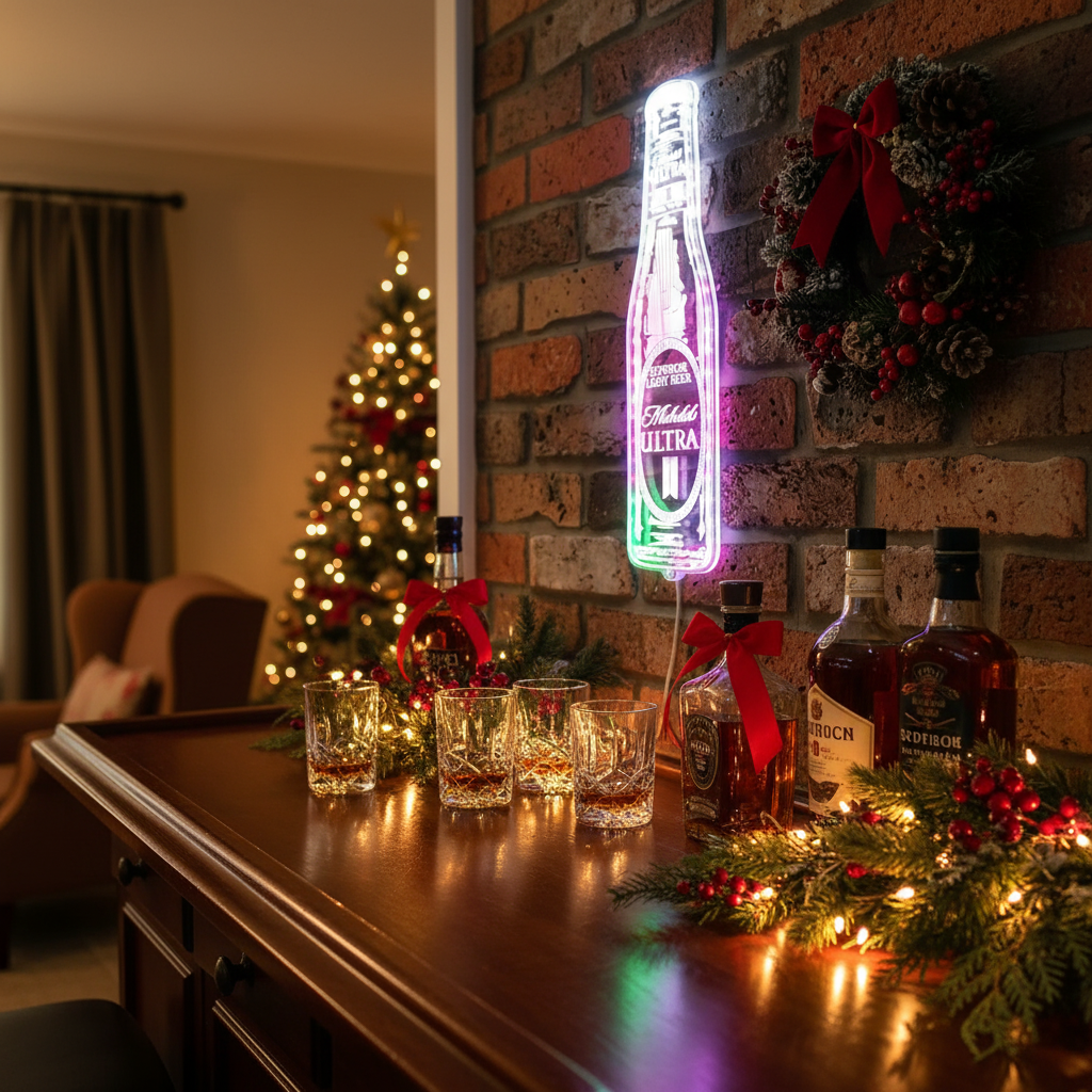 michelob ultra Bottle Neon RGB Edge Lit LED Sign