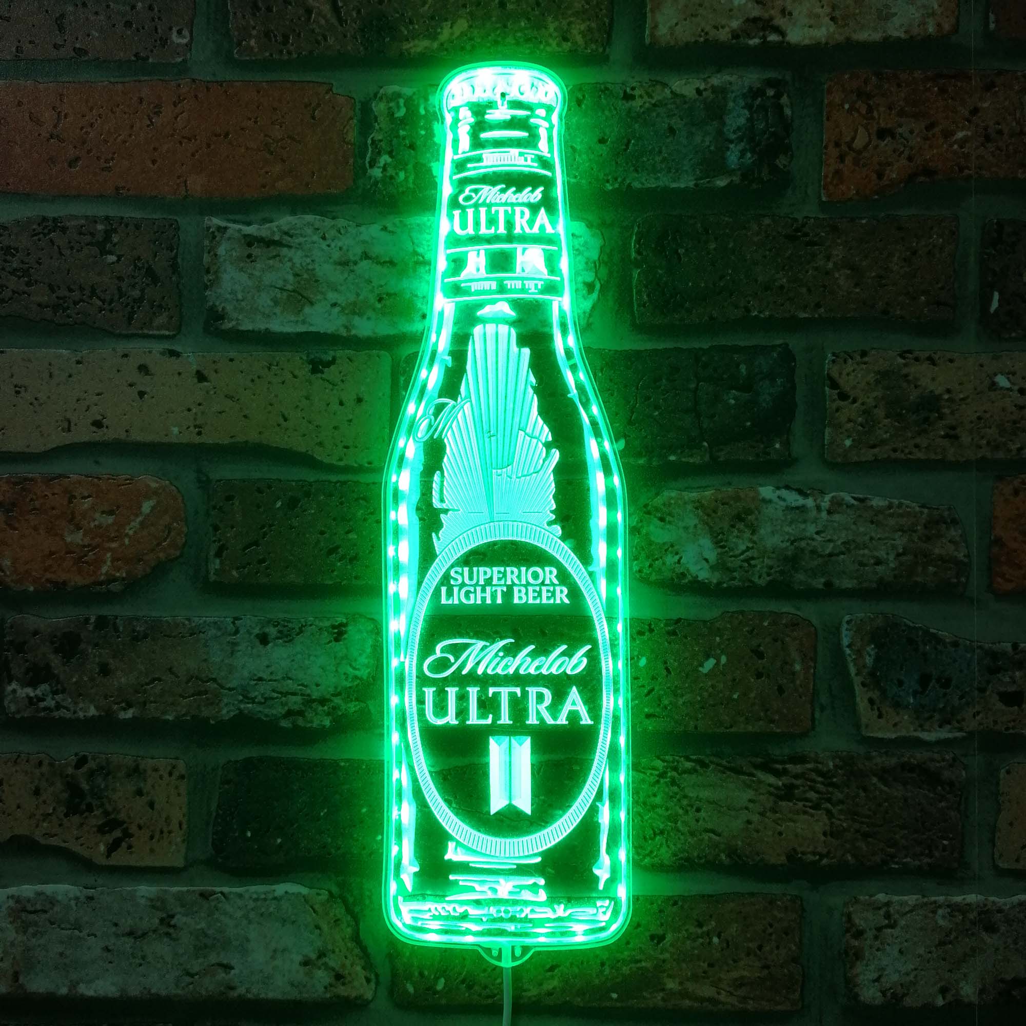 michelob ultra Bottle Dynamic RGB Edge Lit LED Sign