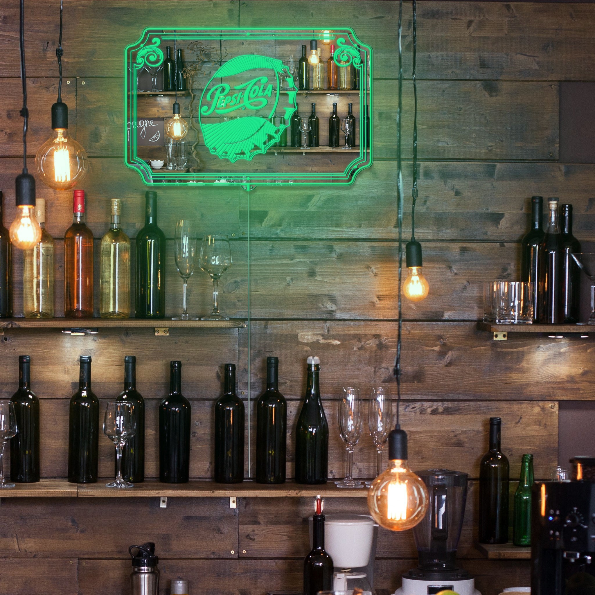 Pepsi Cola RGB LED Neon Sign with Elegant Mirror Backing