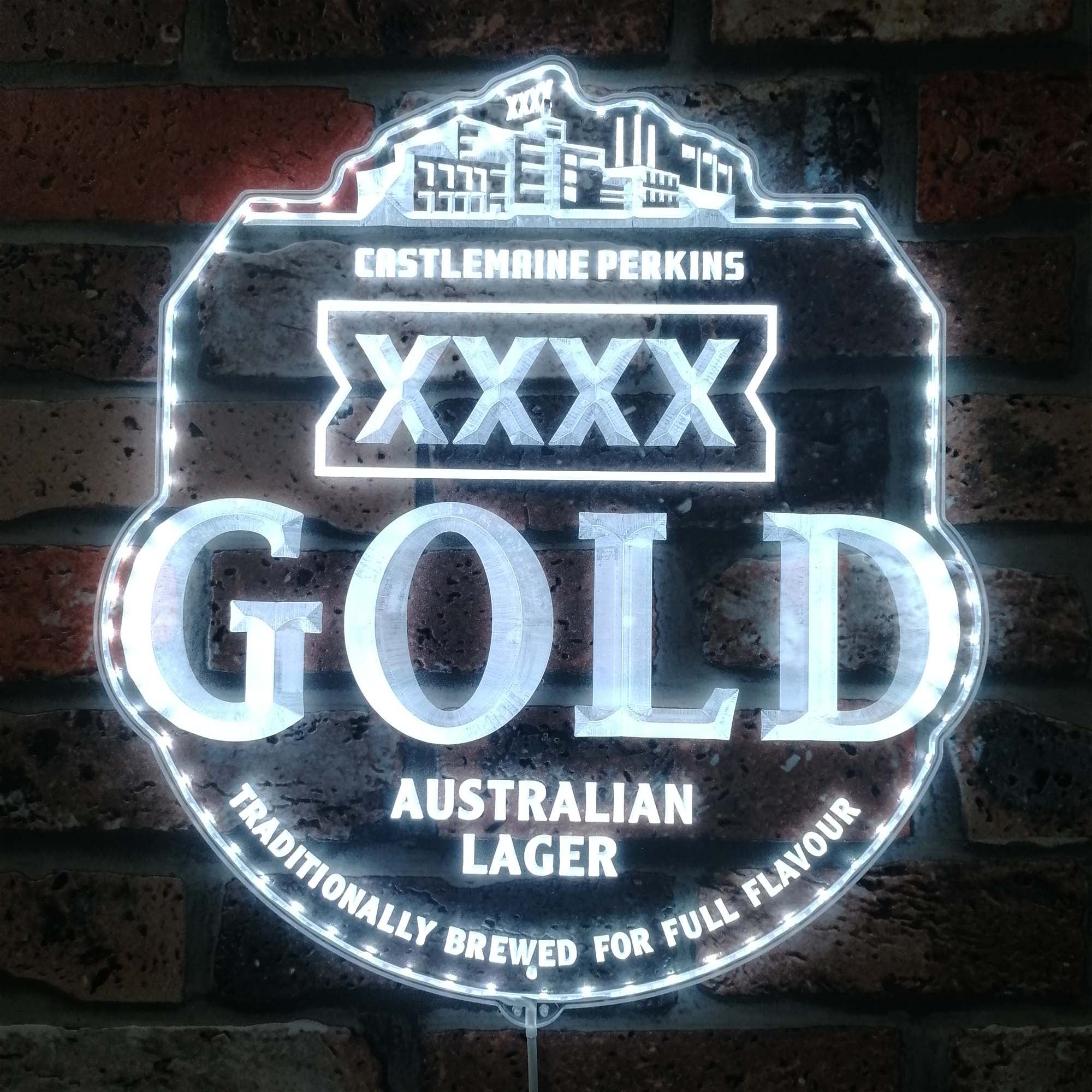 XXXX Gold beer Dynamic RGB Edge Lit LED Sign