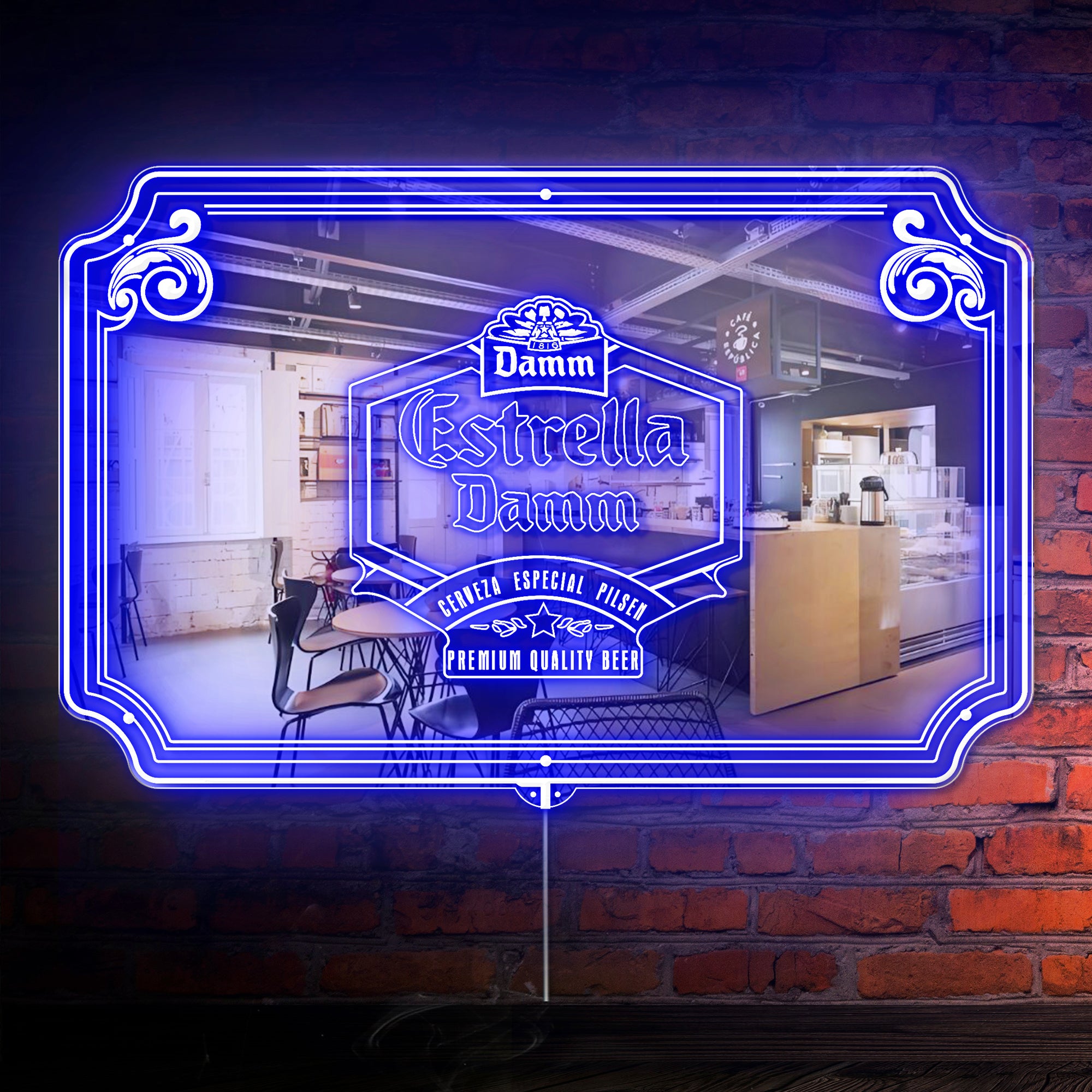 Led Sign Backing estrelldamm RGB LED Neon Sign with Elegant Mirror Backing | PROLEDSIGN